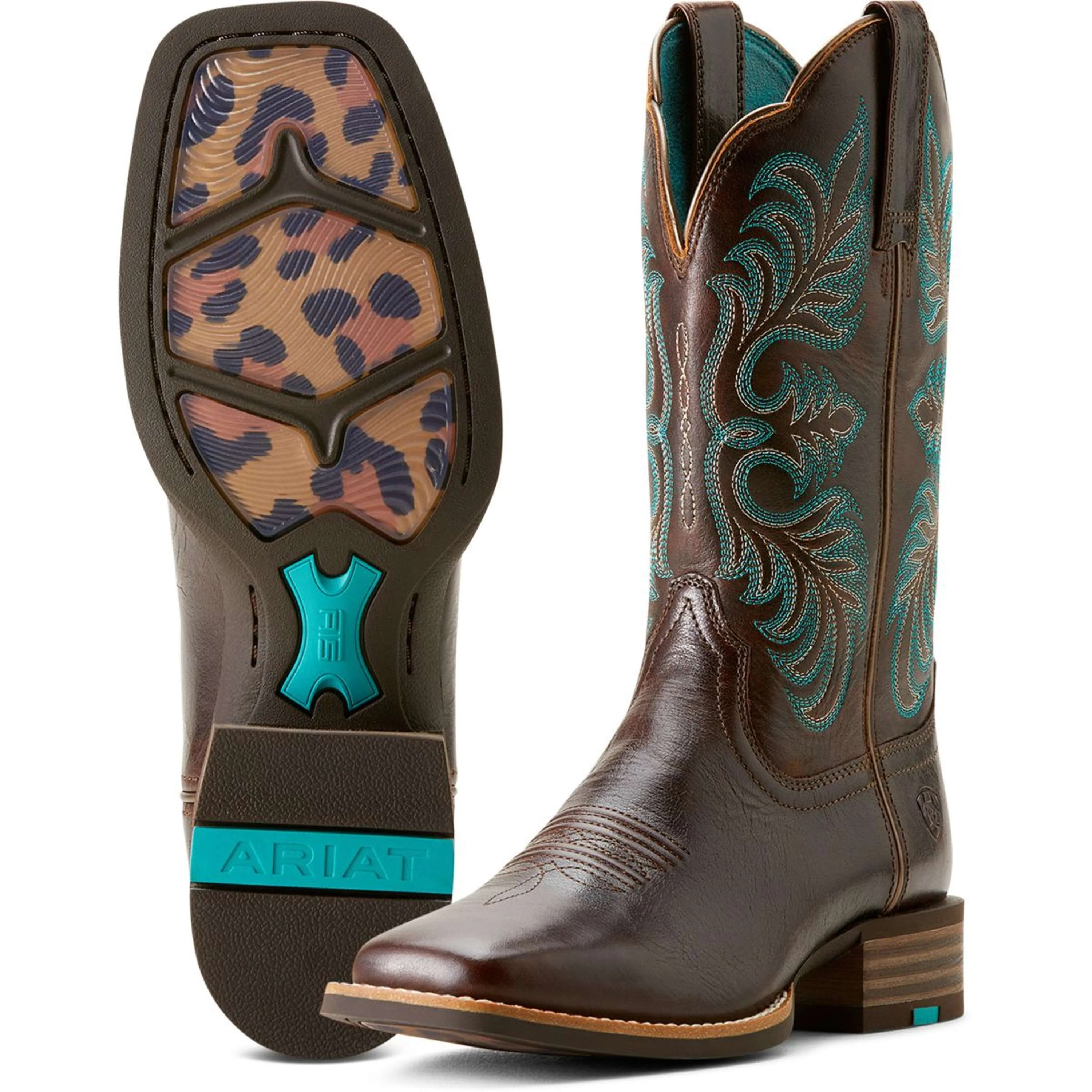 Ariat Bottes Western Gillette AZ Arizona Brown/Marble Brown - Image 2