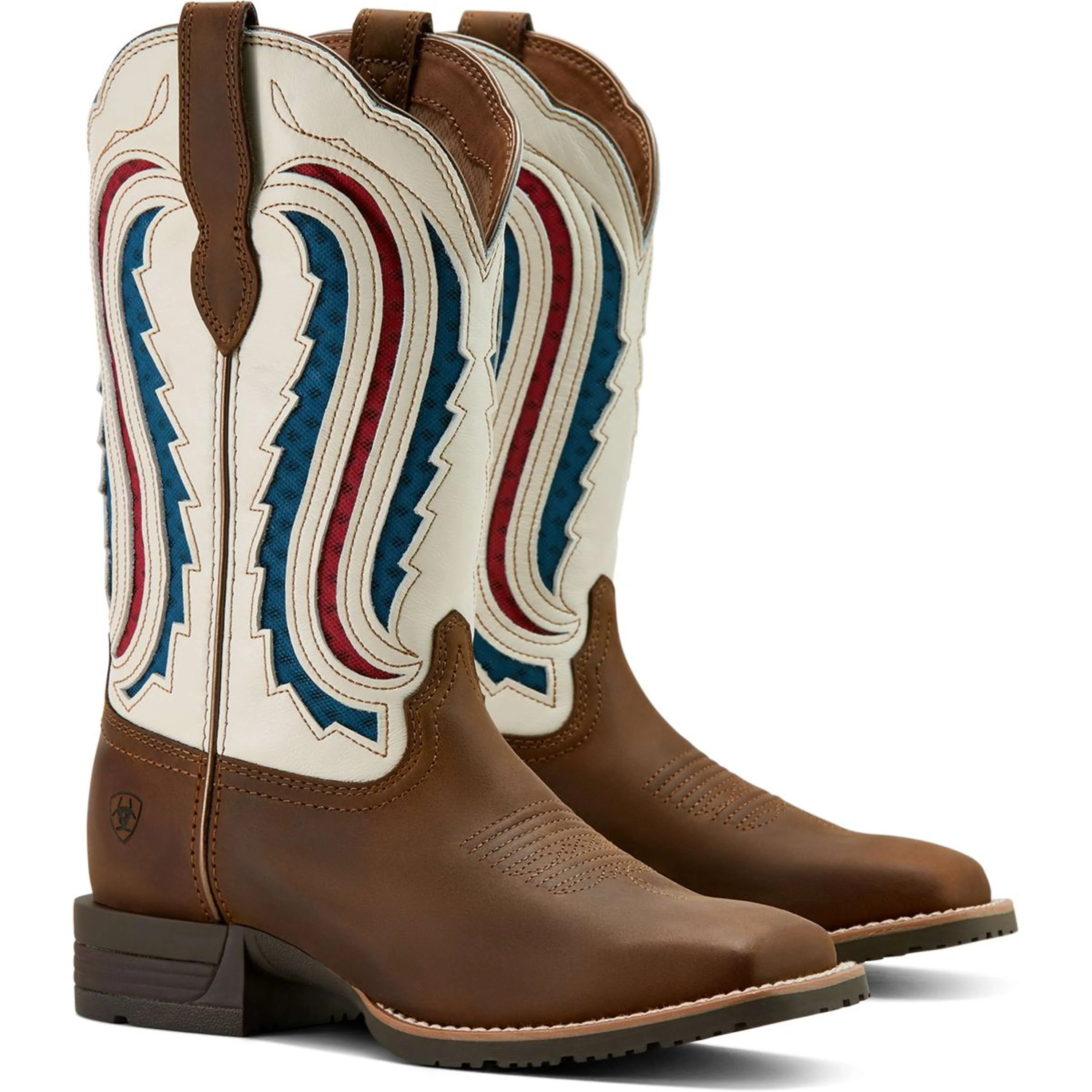 Ariat Bottes Western Hybrid Ranchwork Venttek Femme Distressed Brown/Crema - Image 4