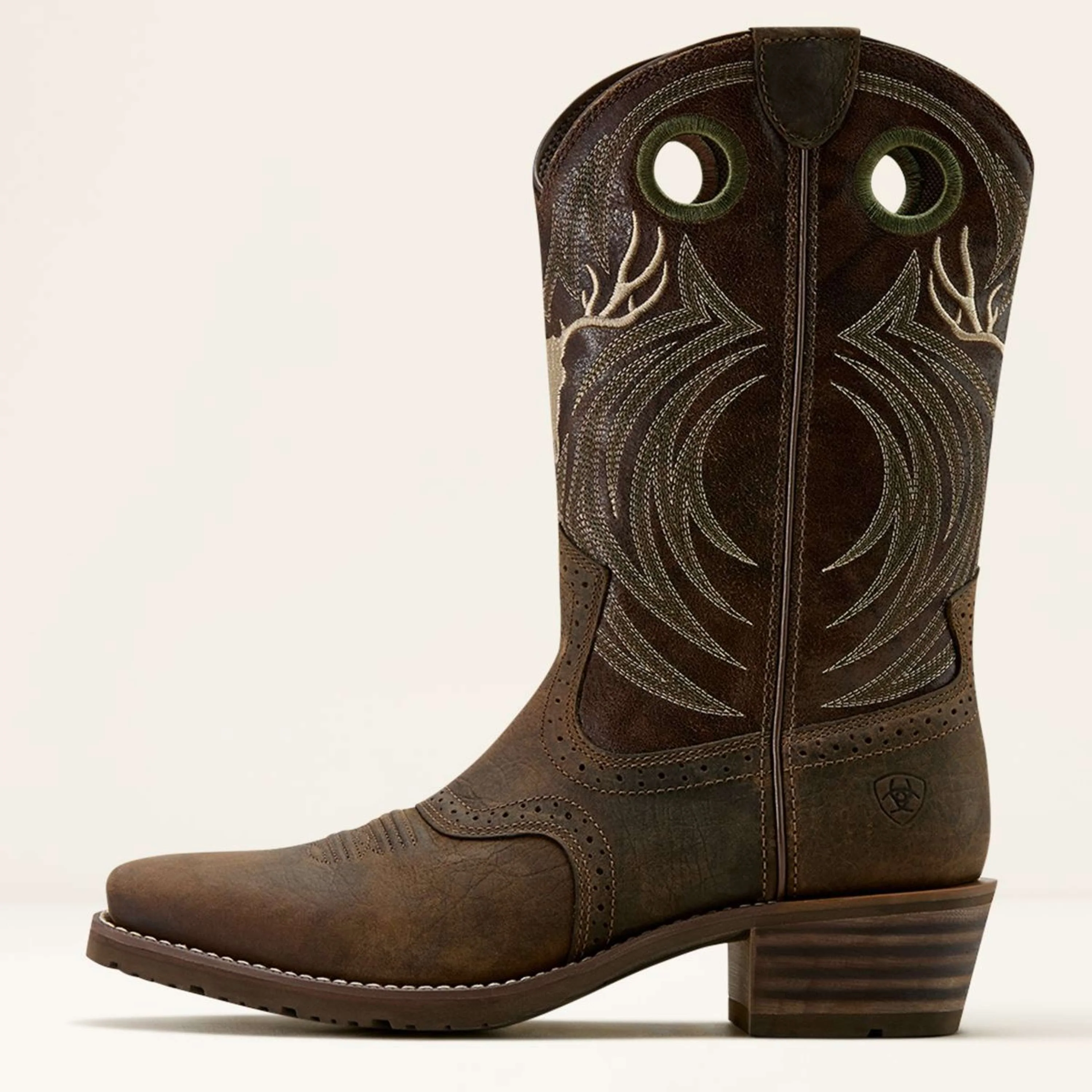 Ariat Bottes Western Hybrid Roughstock Antler Hommes Wild Taupe/Espresso - Image 2