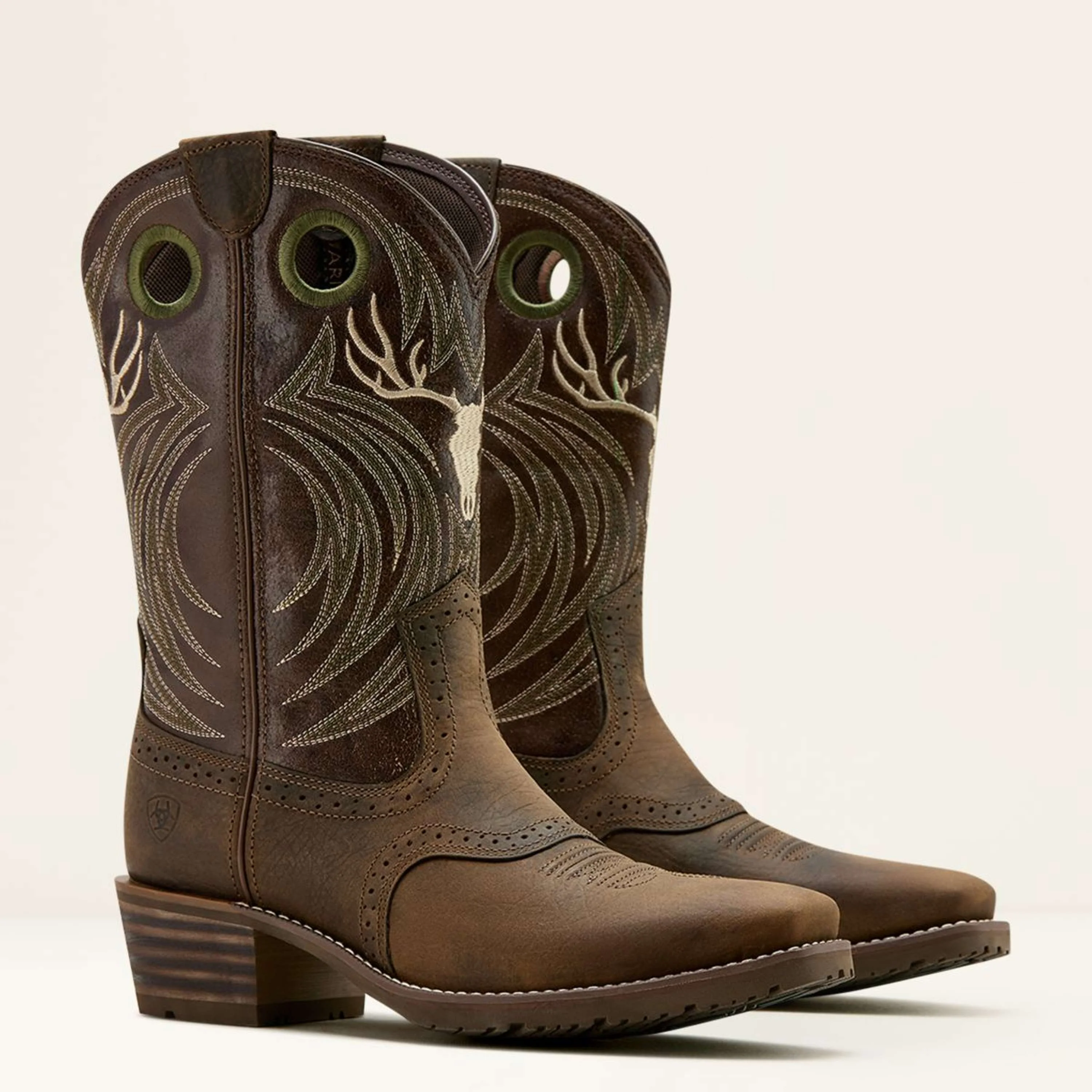 Ariat Bottes Western Hybrid Roughstock Antler Hommes Wild Taupe/Espresso - Image 3