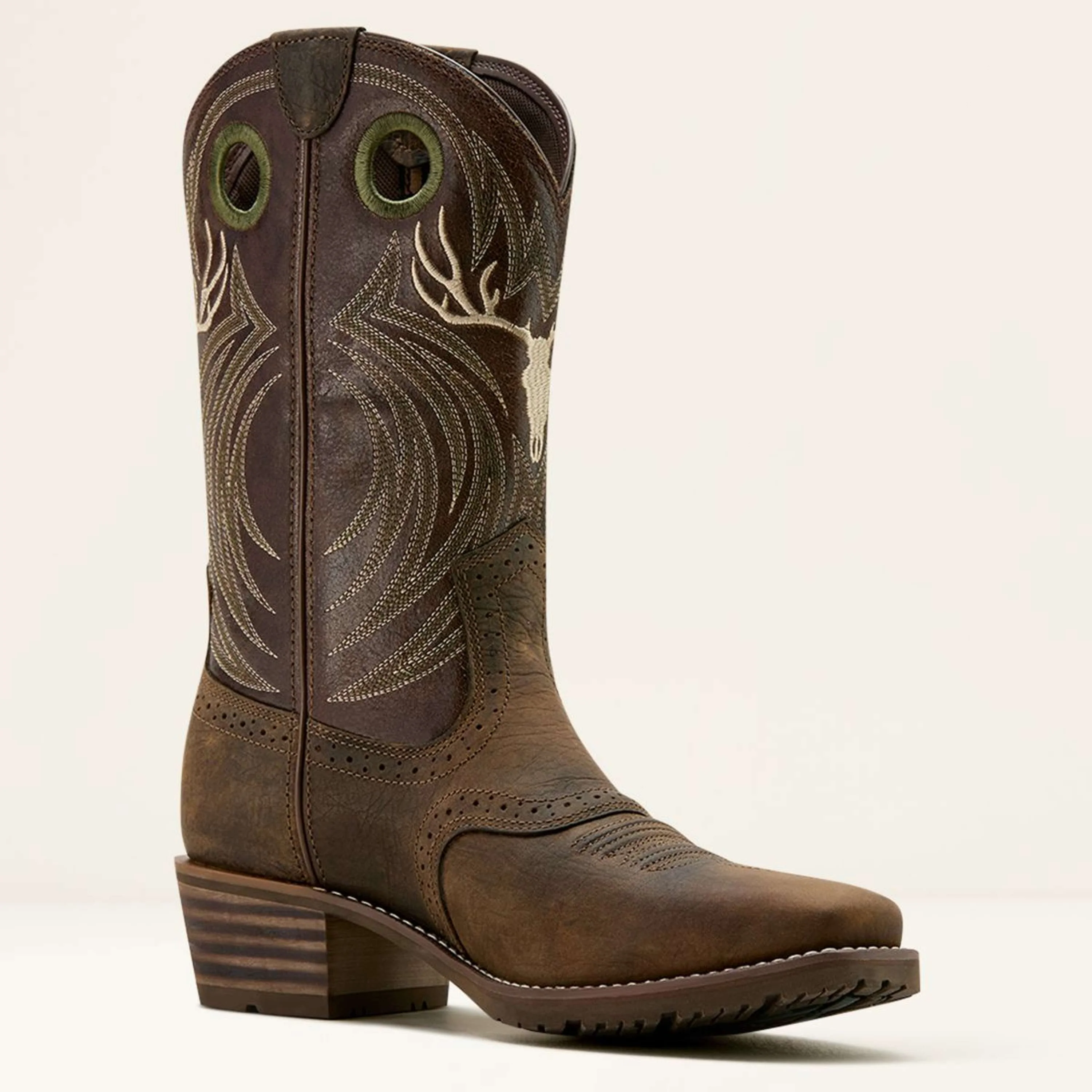 Ariat Bottes Western Hybrid Roughstock Antler Hommes Wild Taupe/Espresso - Image 4