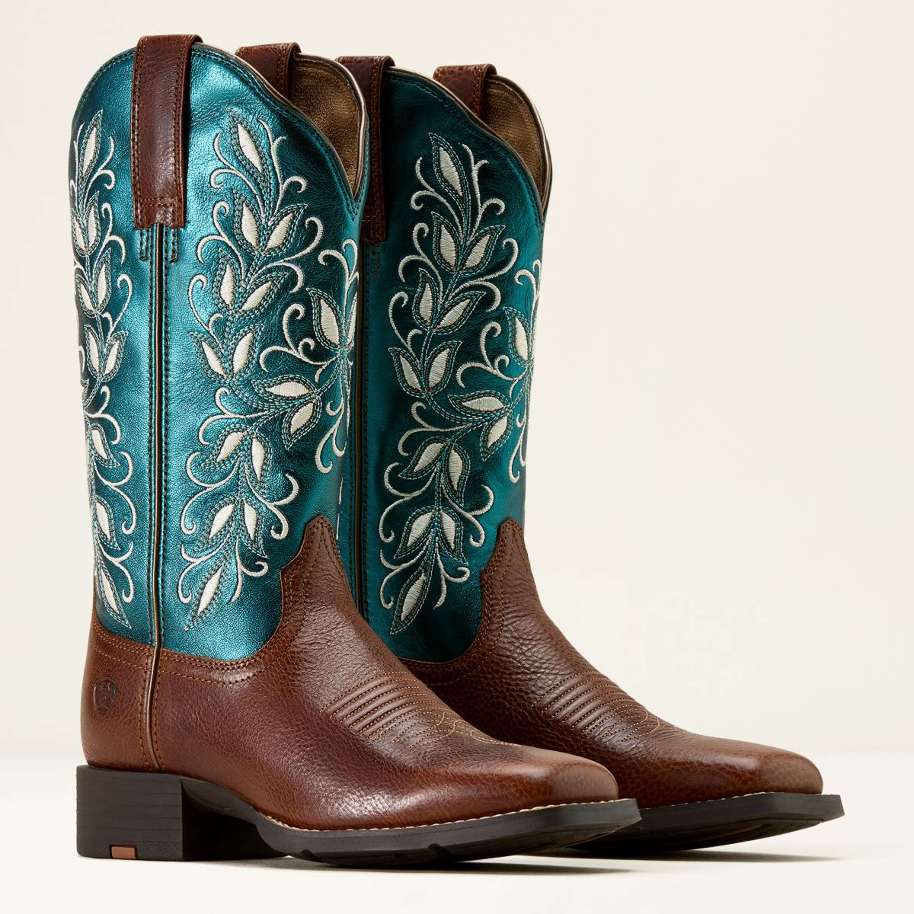 Ariat Bottes Western Round Up Holly Femme Beasty Brown/Metallic Sea - Image 3