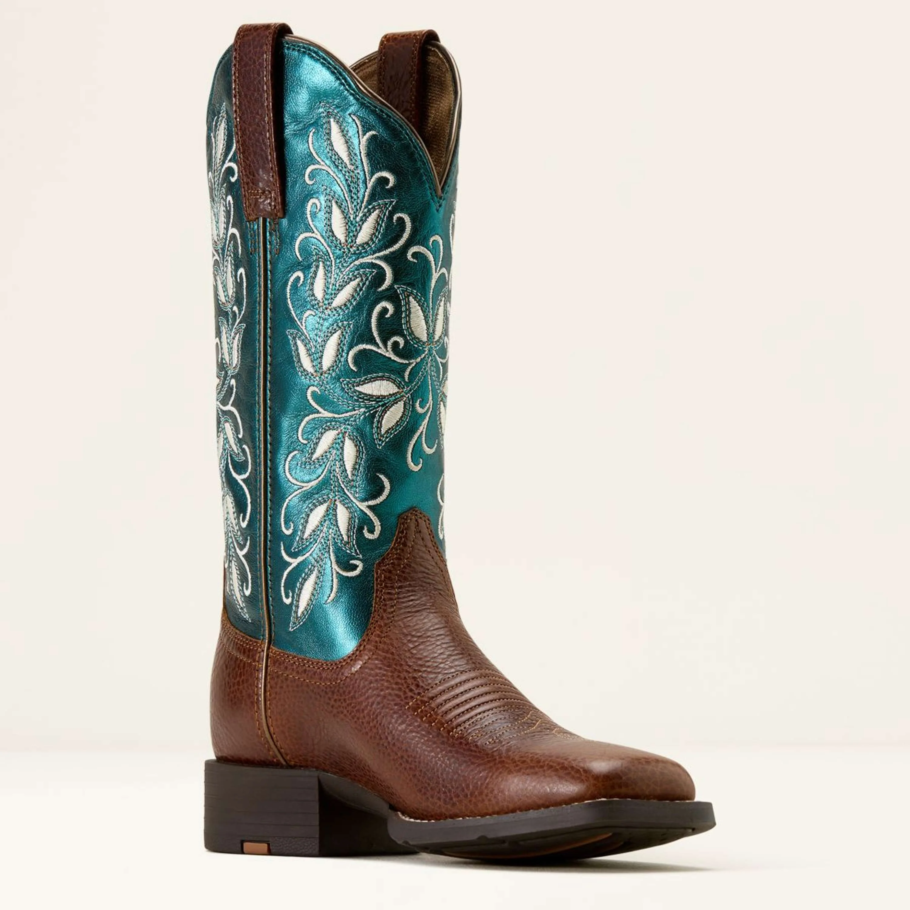 Ariat Bottes Western Round Up Holly Femme Beasty Brown/Metallic Sea - Image 4