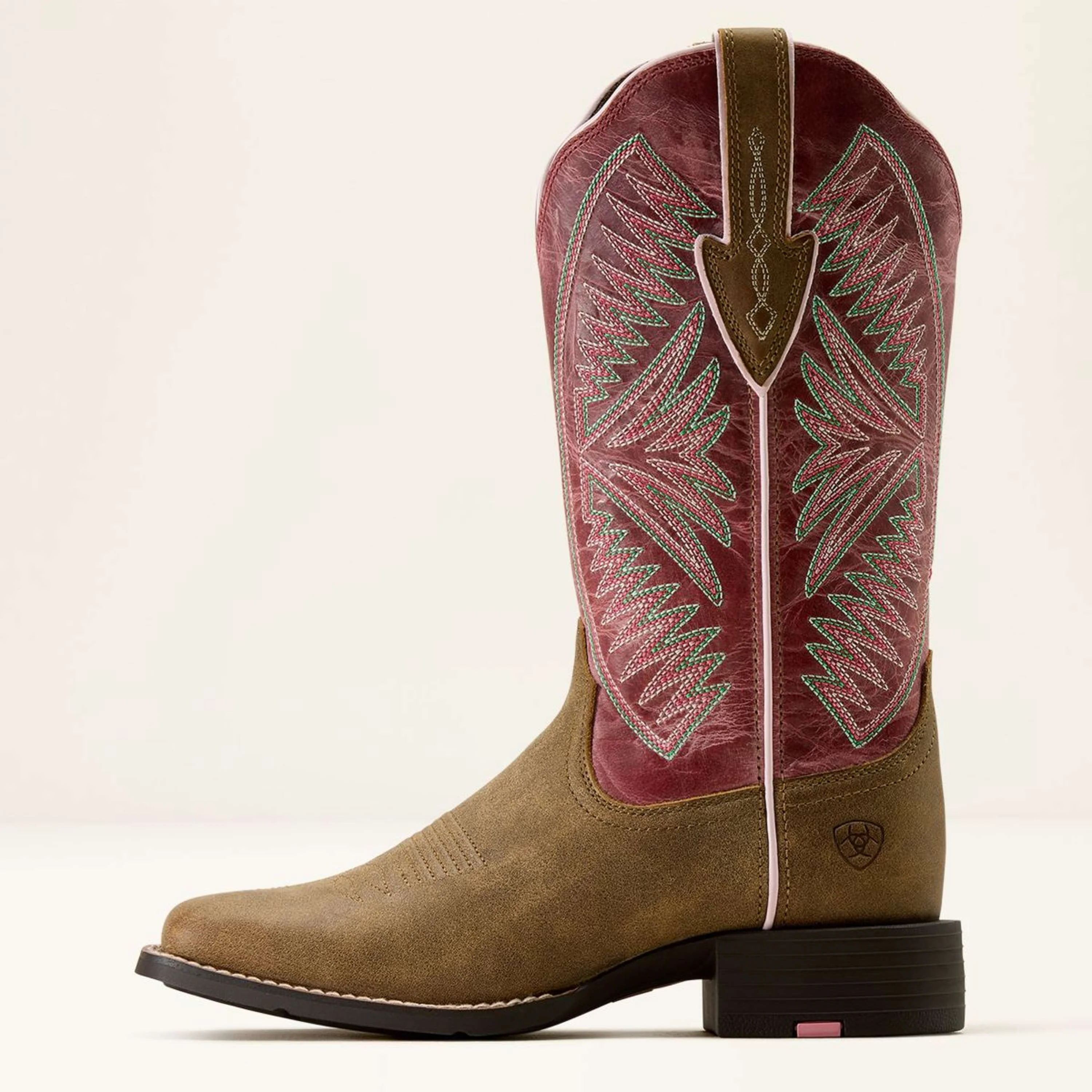 Ariat Bottes Western Round Up Ruidoso Femme Brown Bomber/Dusty Rose - Image 2