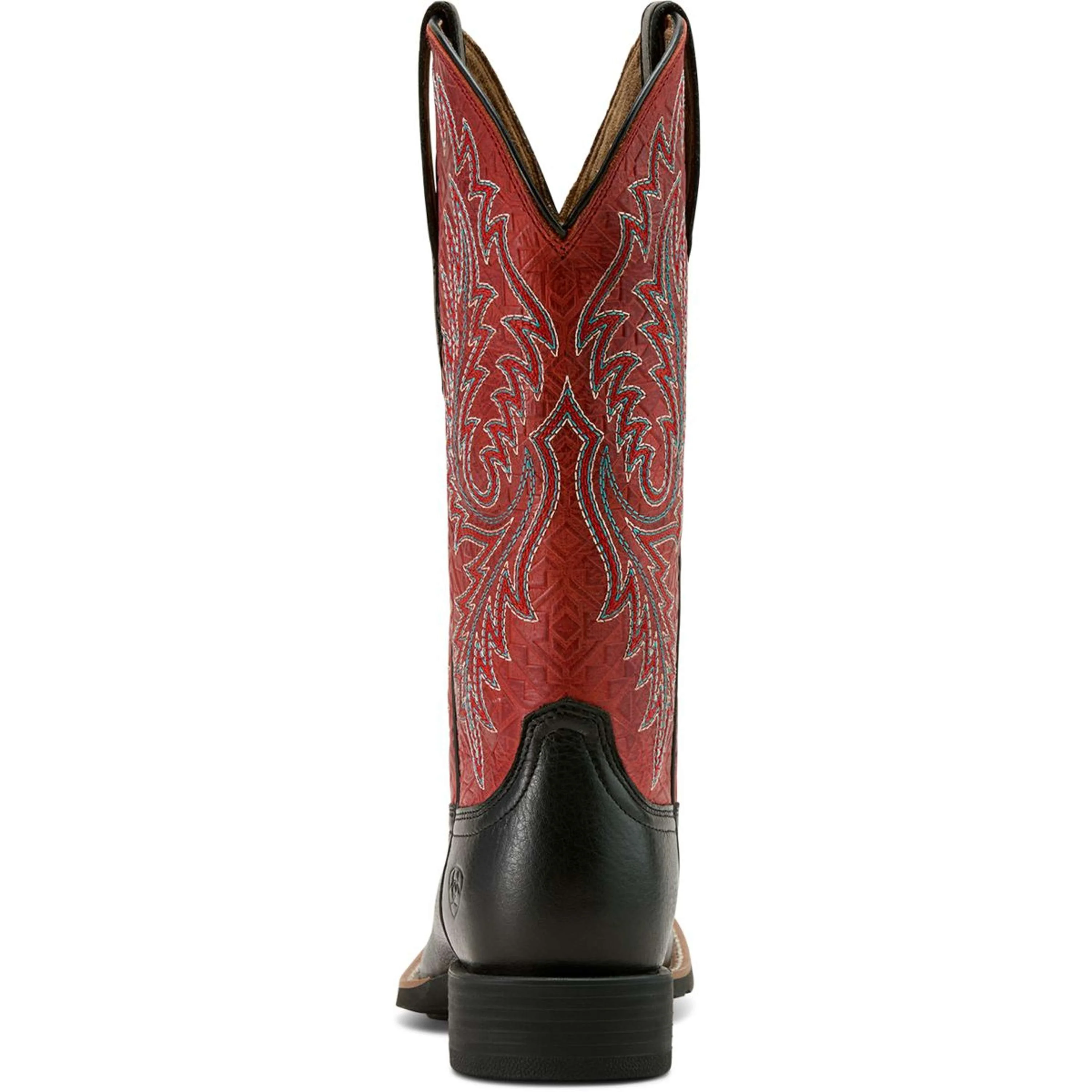 Ariat Bottes Western Round Up Stretchfit Femme Black Deertan/Garnet Emboss - Image 2