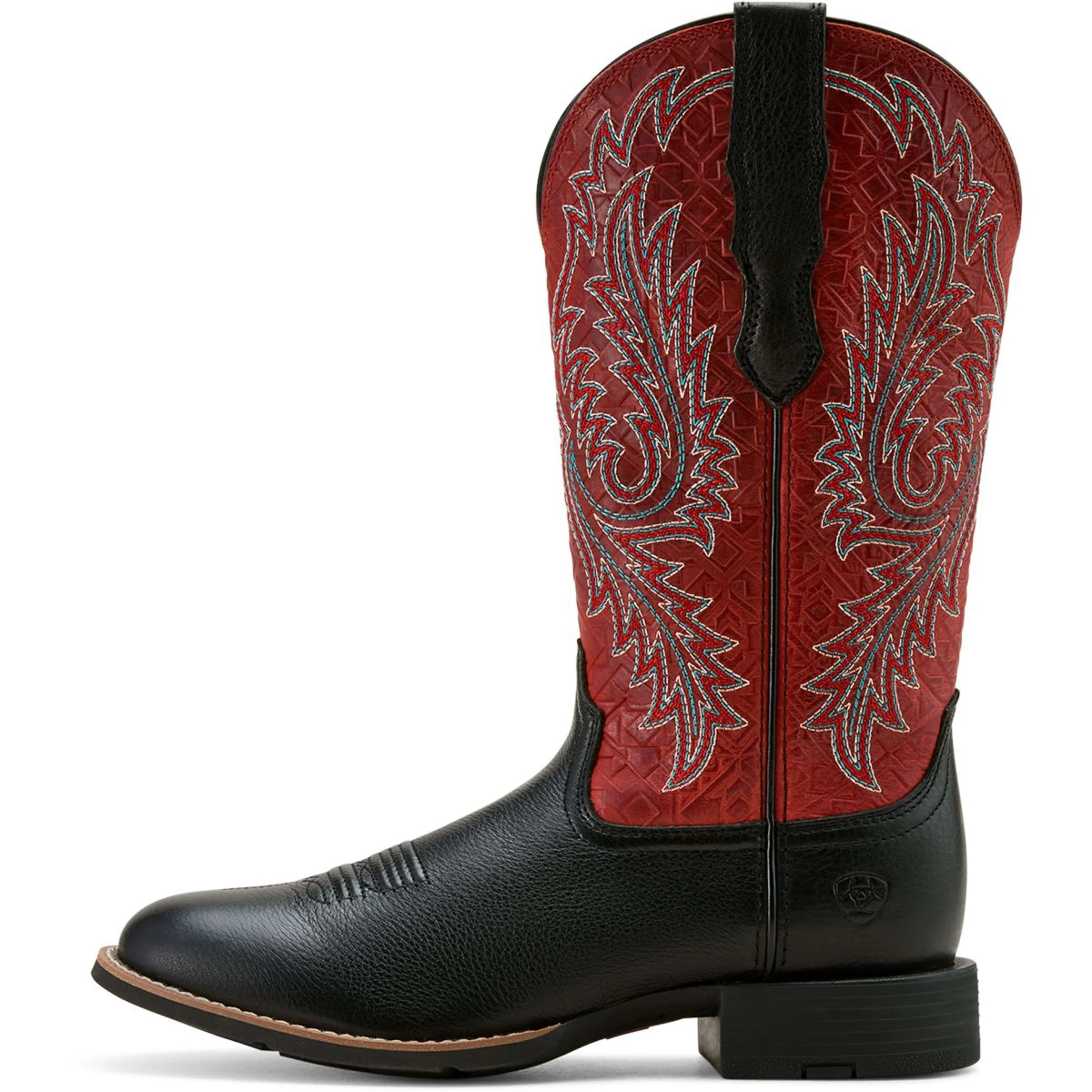 Ariat Bottes Western Round Up Stretchfit Femme Black Deertan/Garnet Emboss - Image 5