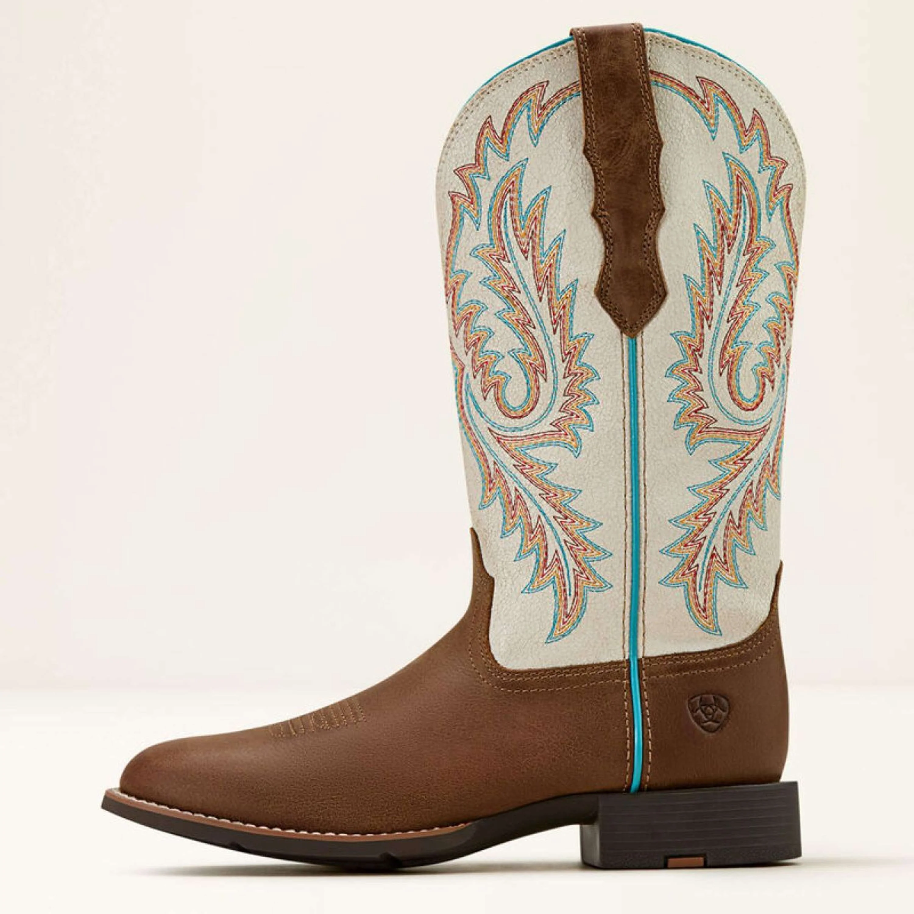 Ariat Bottes Western Round Up W Toe Femme Sandstorm/Distressed Ivory - Image 2