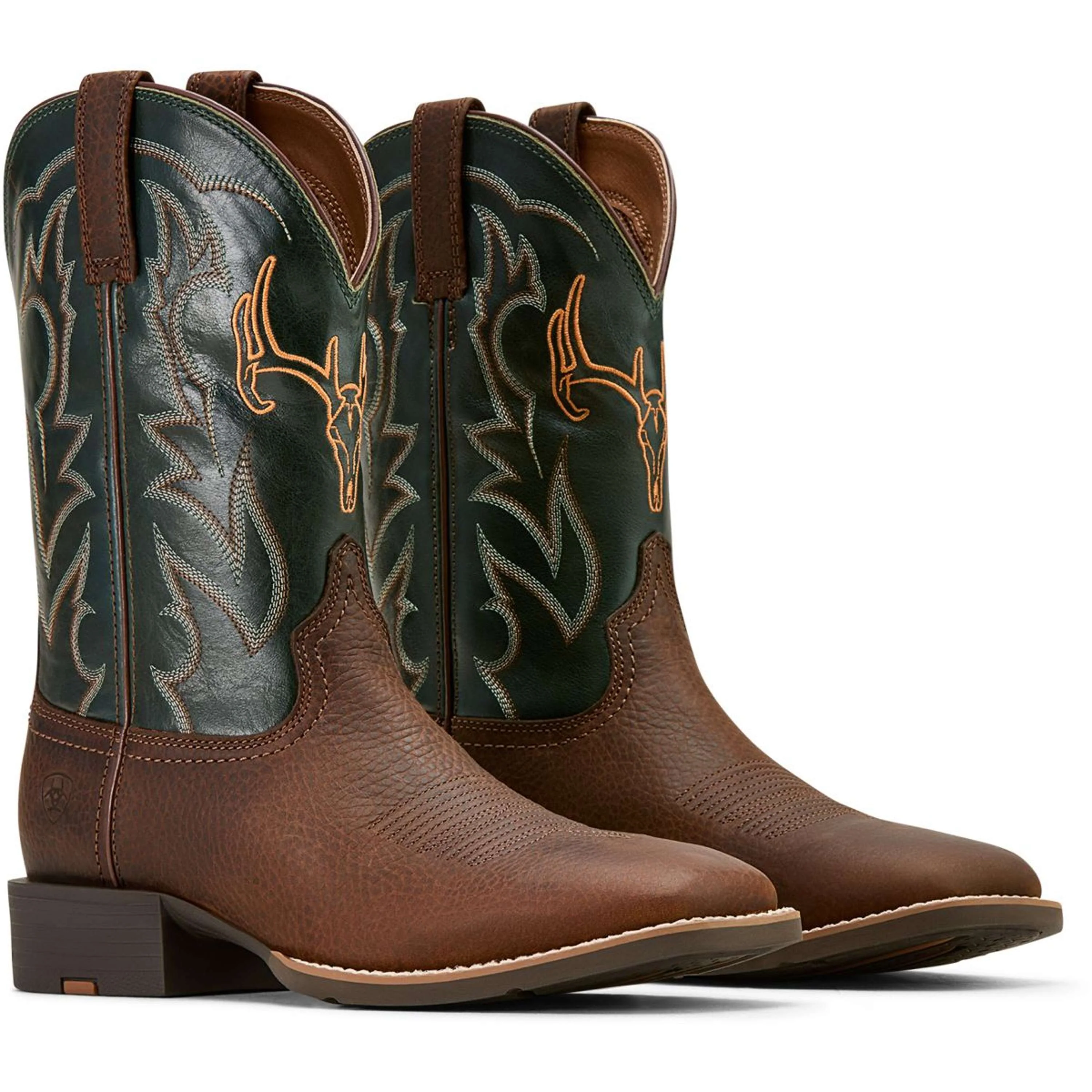 Ariat Bottes Western Sport Outdoor Hommes Brown Oiled/Tack Green - Image 4