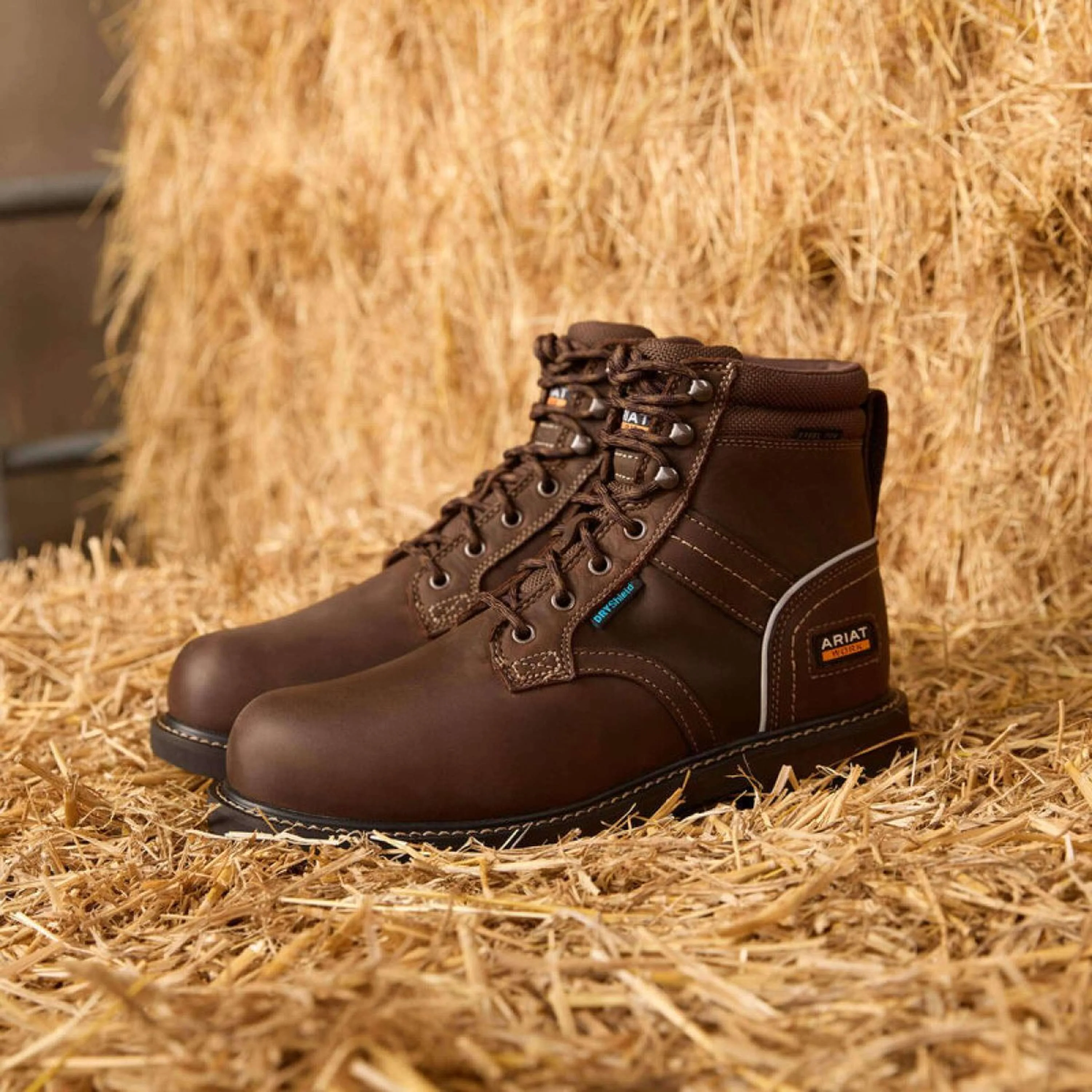 Ariat Chaussures d’extérieur Groundbreaker Lace Steel Toe Waterproof Hommes Marron foncé - Image 6