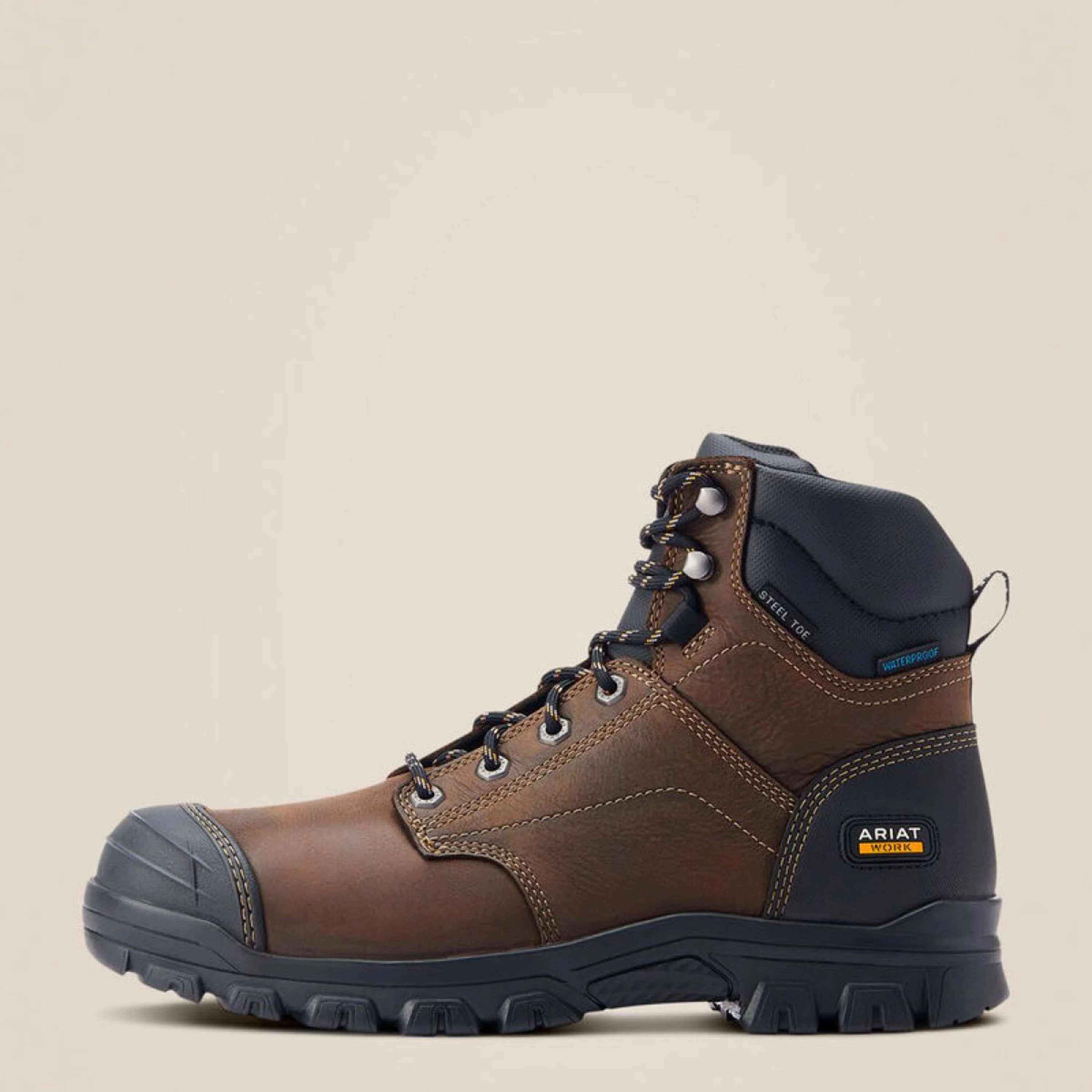 Ariat Chaussures d’extérieur Treadfast Waterproof Steel Toe Hommes Marron foncé - Image 2