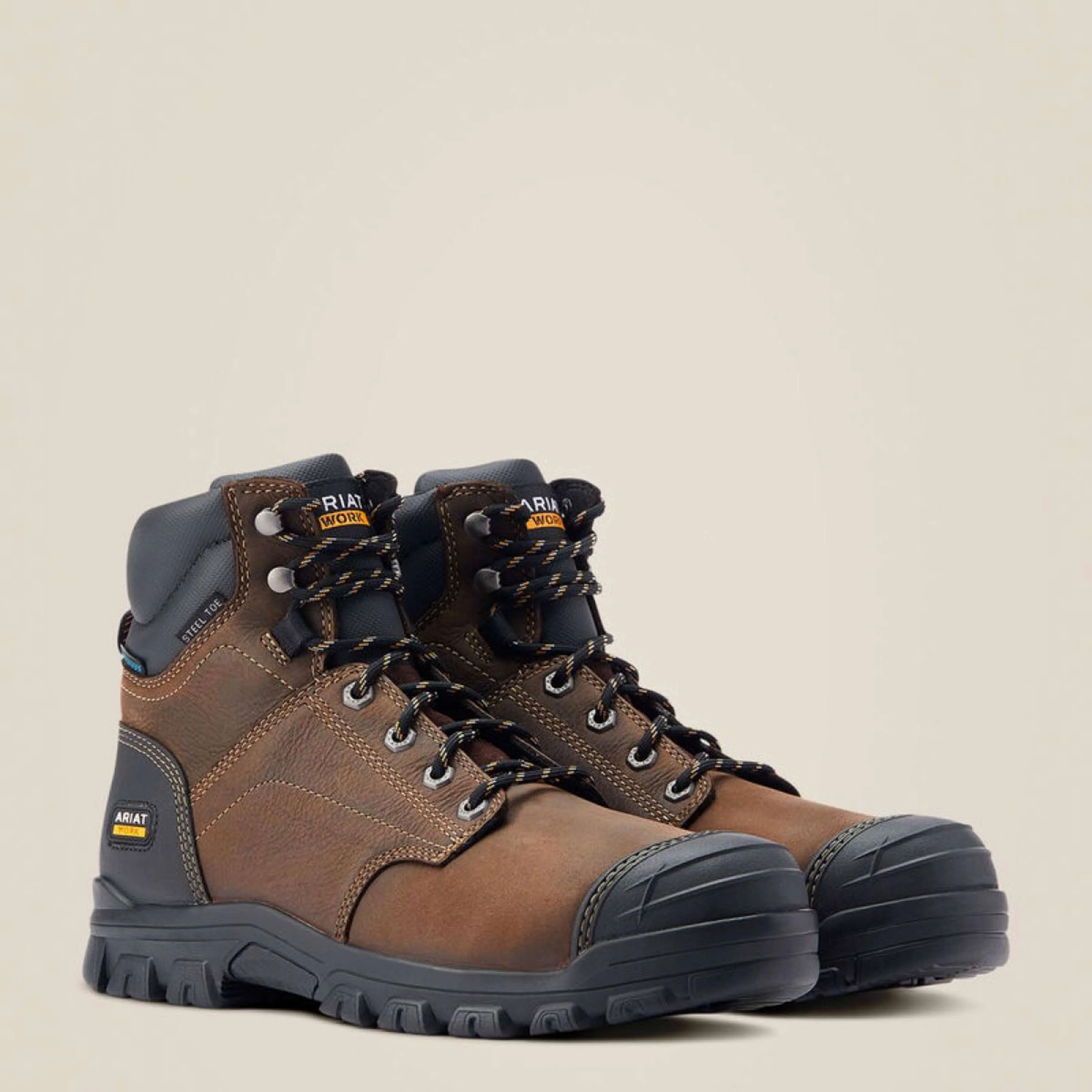Ariat Chaussures d’extérieur Treadfast Waterproof Steel Toe Hommes Marron foncé - Image 3