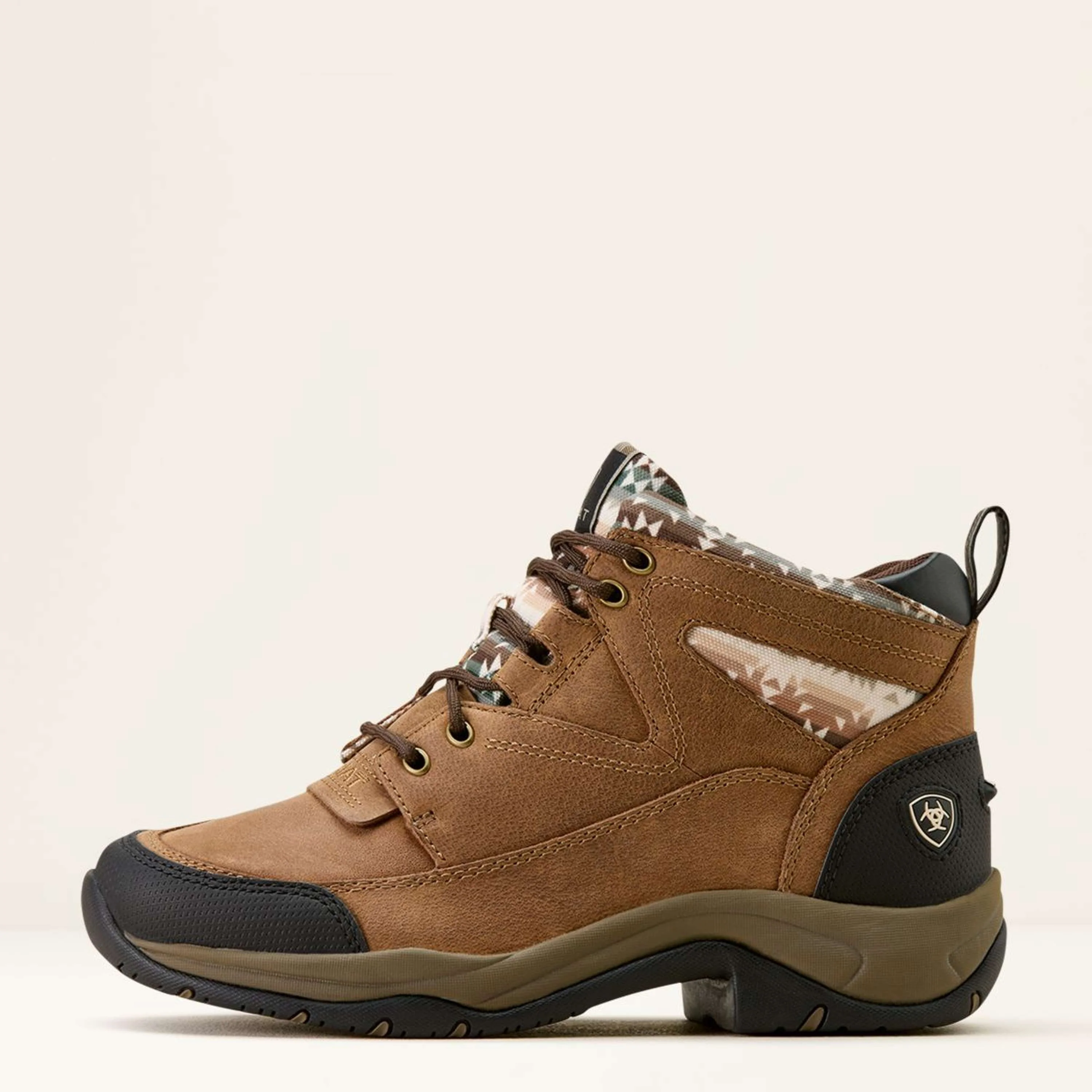 Ariat Chaussures d'Écurie Terrain Femme Dark Tan/Natural Southwest Print - Image 2