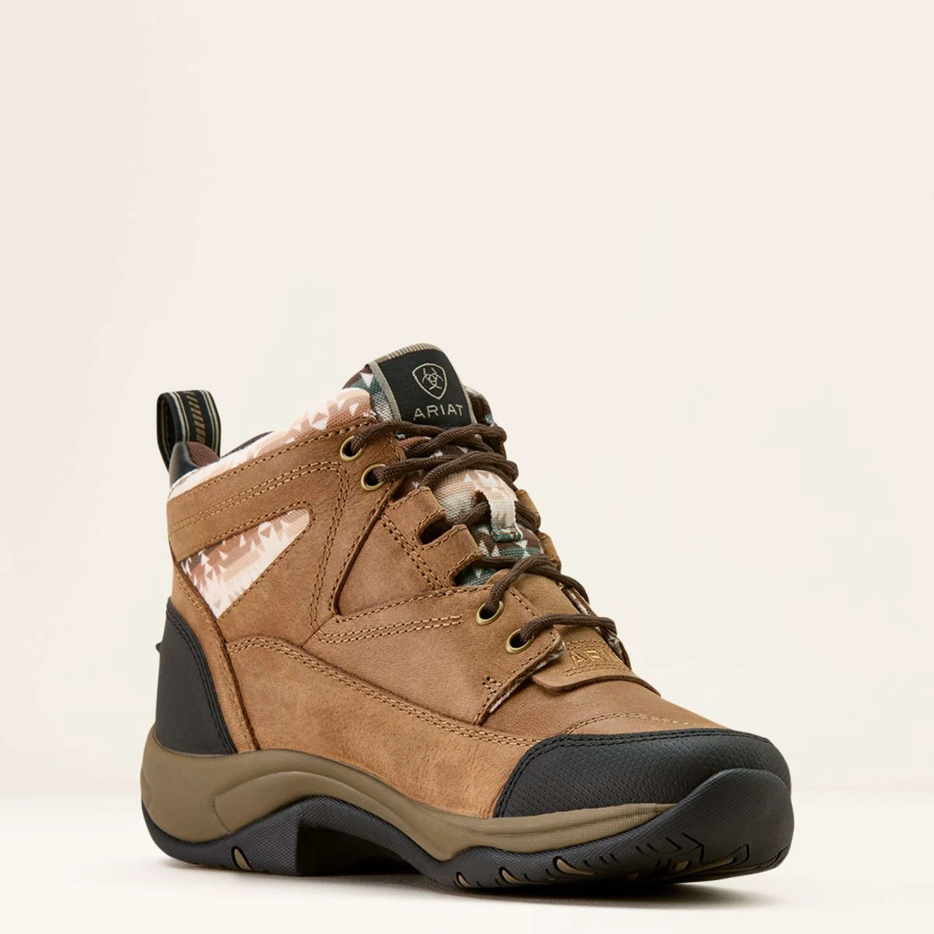 Ariat Chaussures d'Écurie Terrain Femme Dark Tan/Natural Southwest Print - Image 4