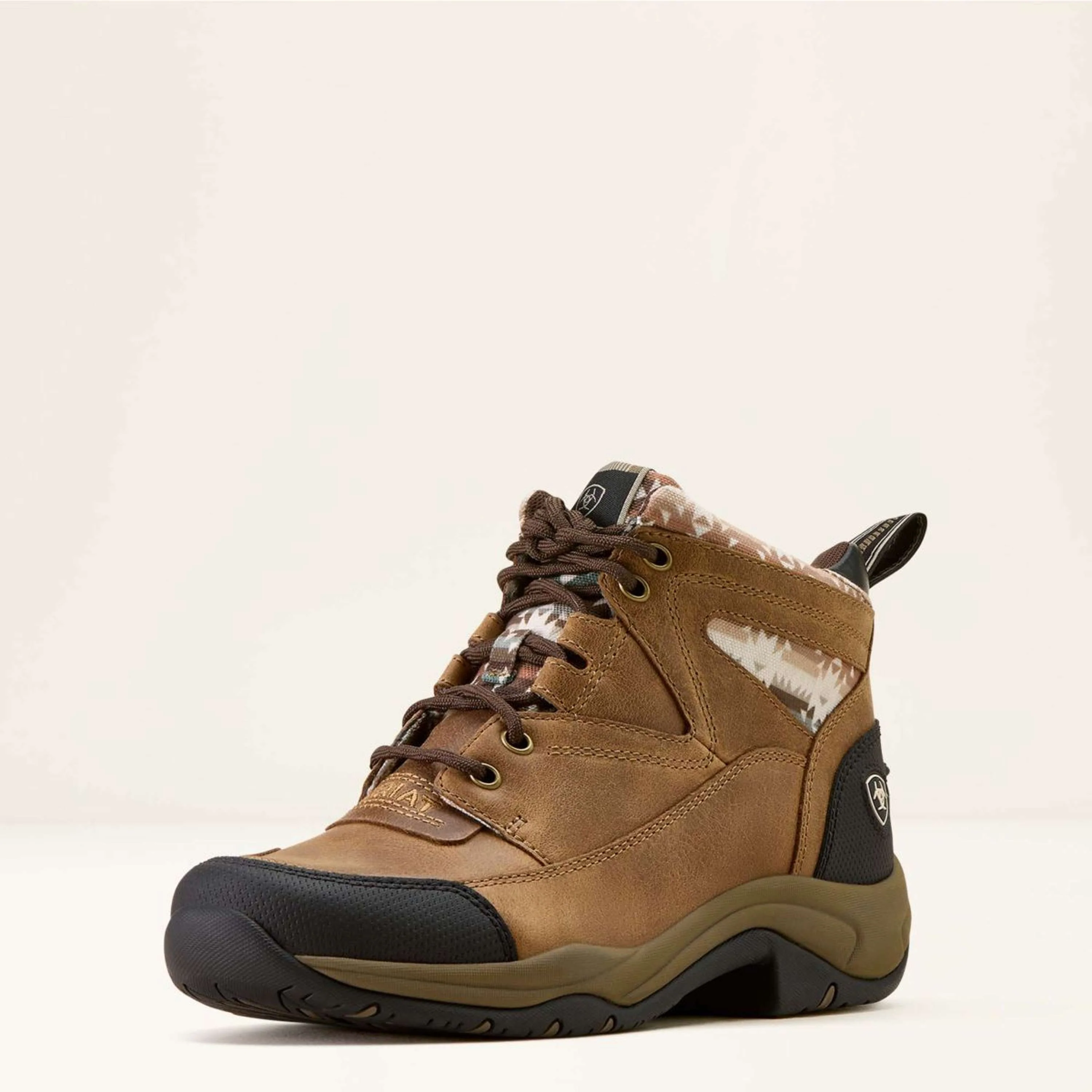 Ariat Chaussures d'Écurie Terrain Femme Dark Tan/Natural Southwest Print - Image 6