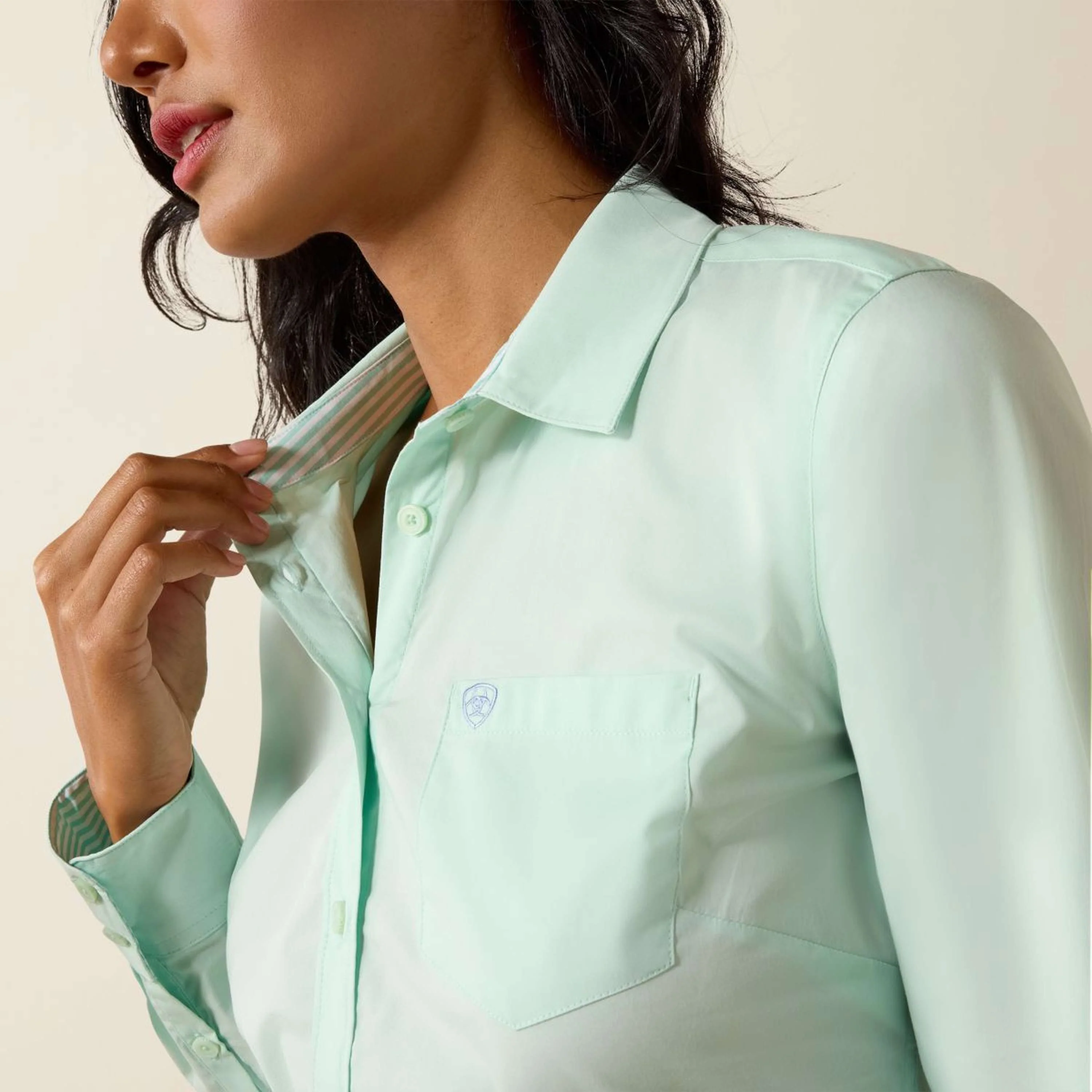 Ariat Chemise Team Kirby Longues Manches Dusty Aqua - Image 2