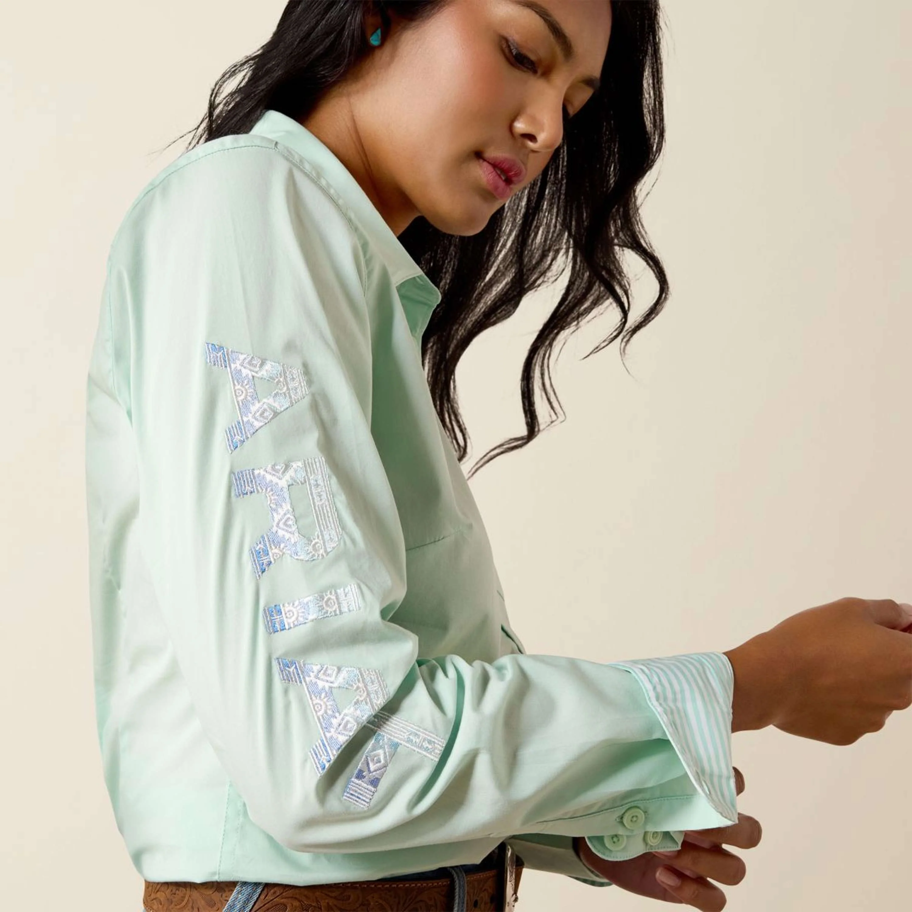 Ariat Chemise Team Kirby Longues Manches Dusty Aqua - Image 4