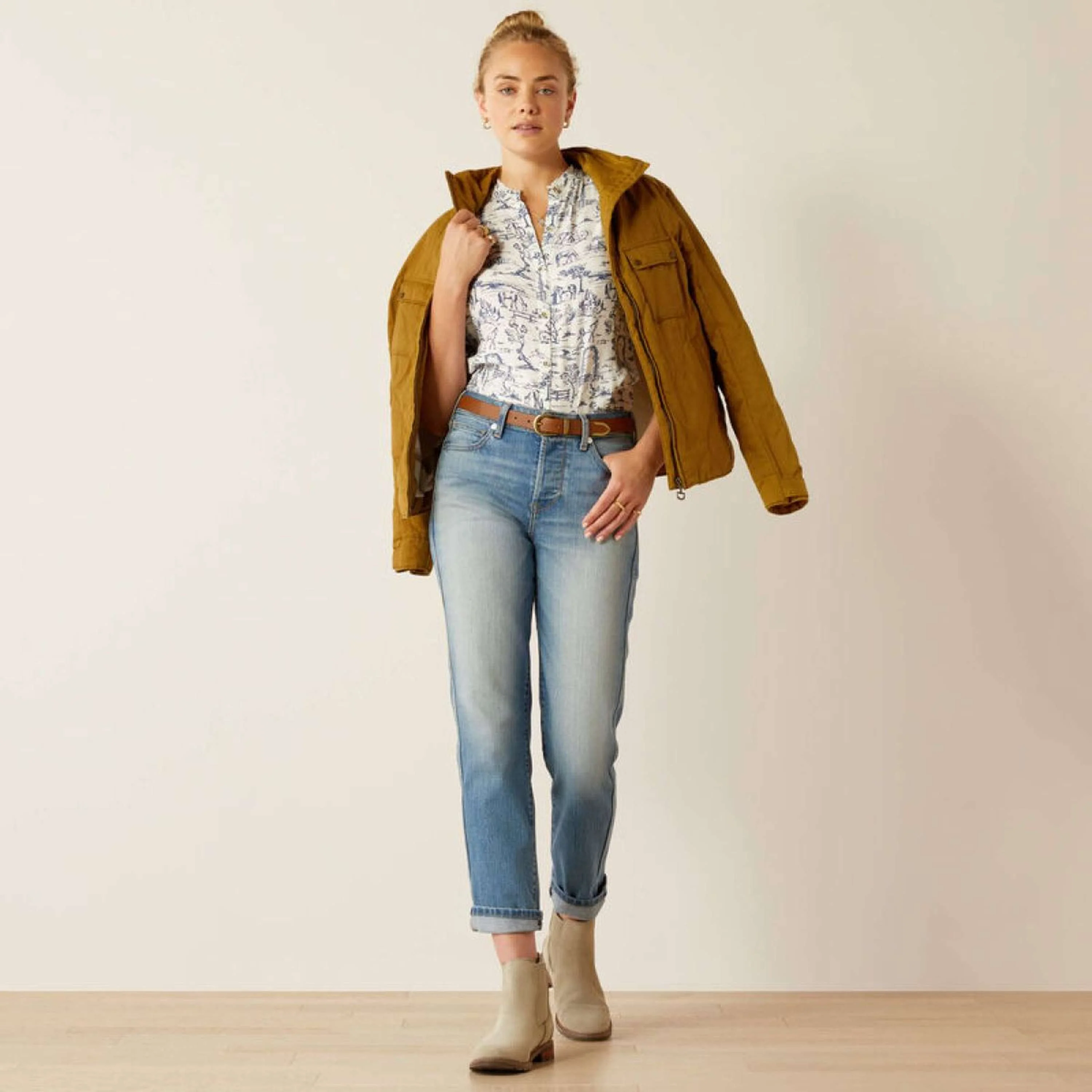 Ariat Jeans High Rise Bridle Slim Straight Leg Femme Abeline - Image 2