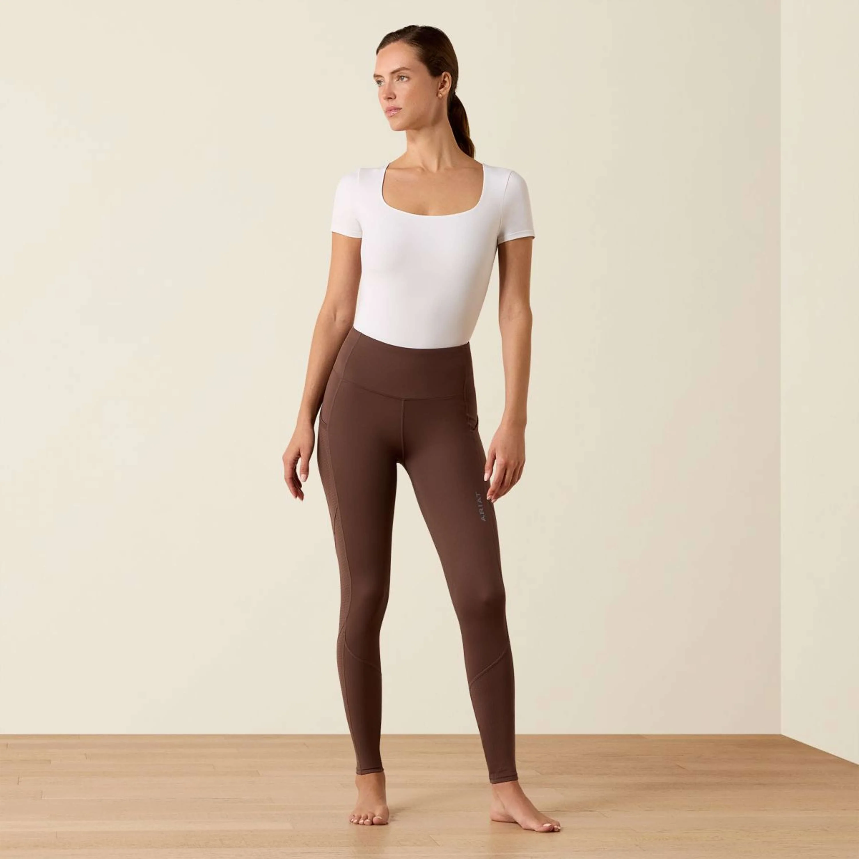 Ariat Legging d'Équitation Breathe EOS Prise de Genou Pommel Brown - Image 3