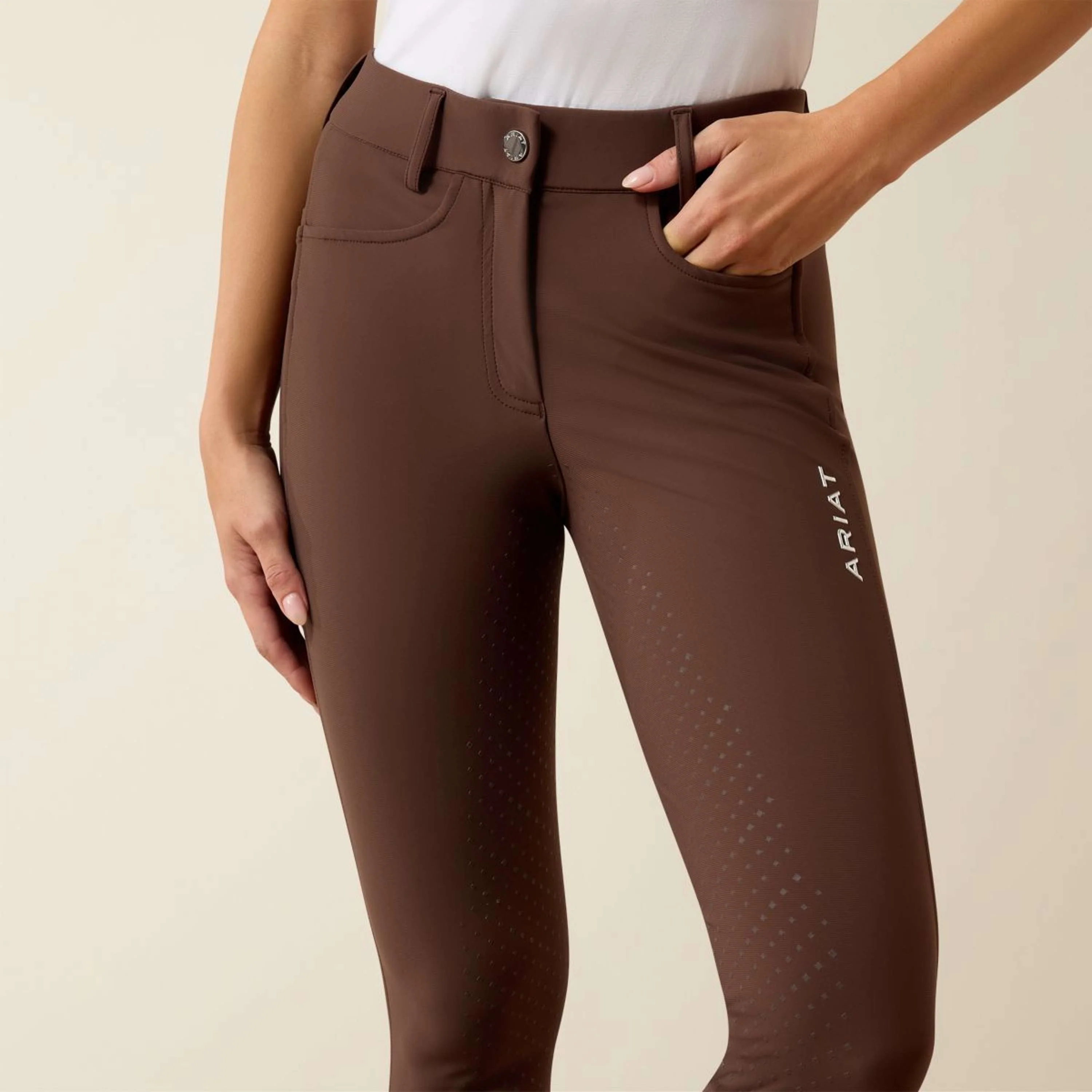 Ariat Pantalon d'Équitation Tri Factor NT Full Grip Pommel Brown - Image 4
