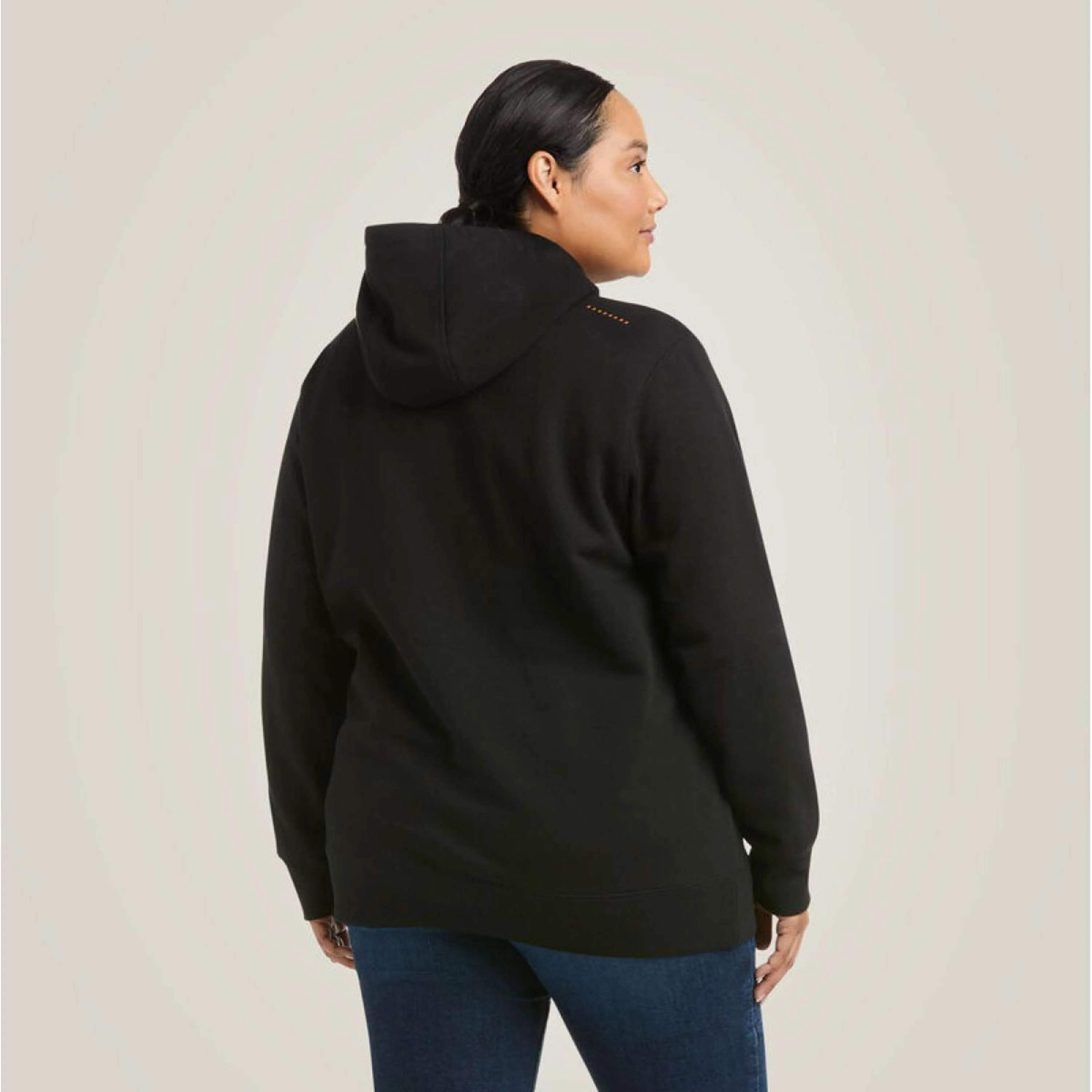 Ariat Pull col Hoodie Rebar Graphic Femme Noir/Violet - Image 4