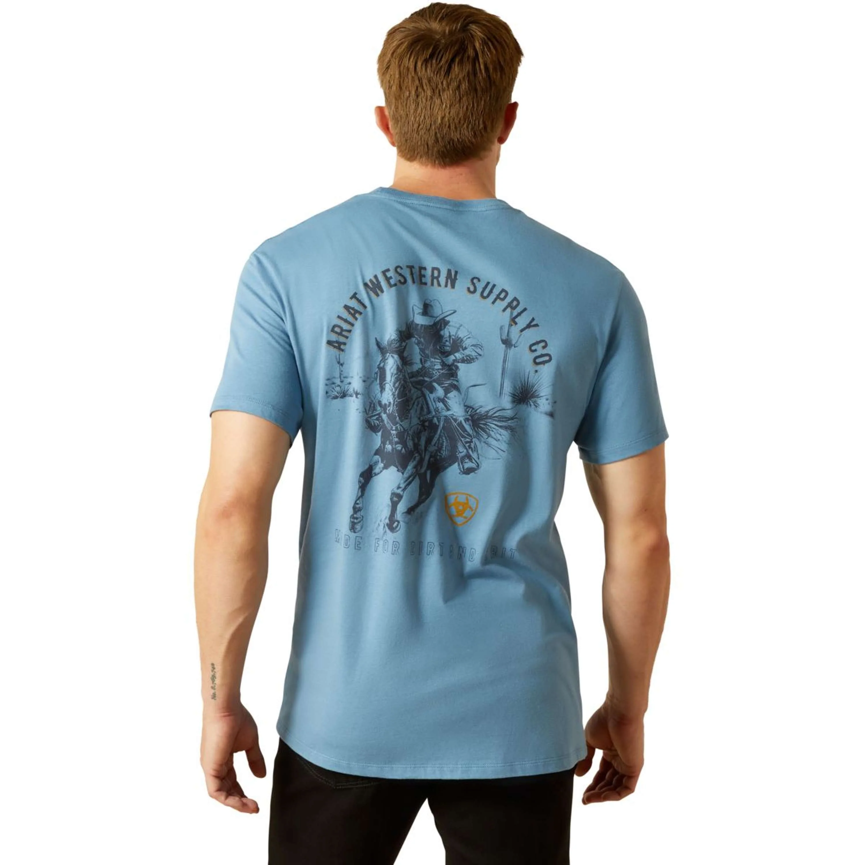 Ariat T-Shirt Blazing Saddle Hommes Bleu - Image 7
