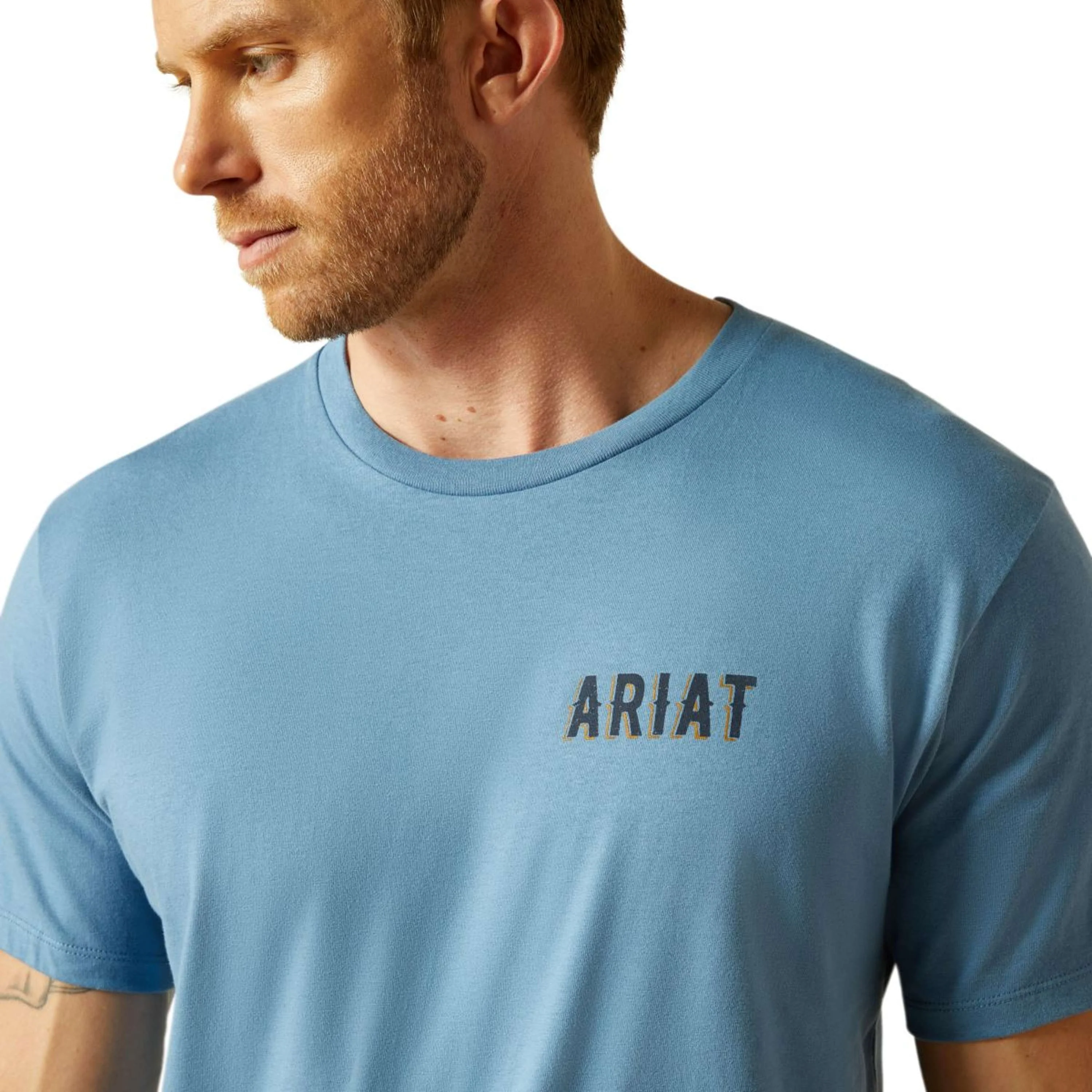 Ariat T-Shirt Blazing Saddle Hommes Bleu - Image 8