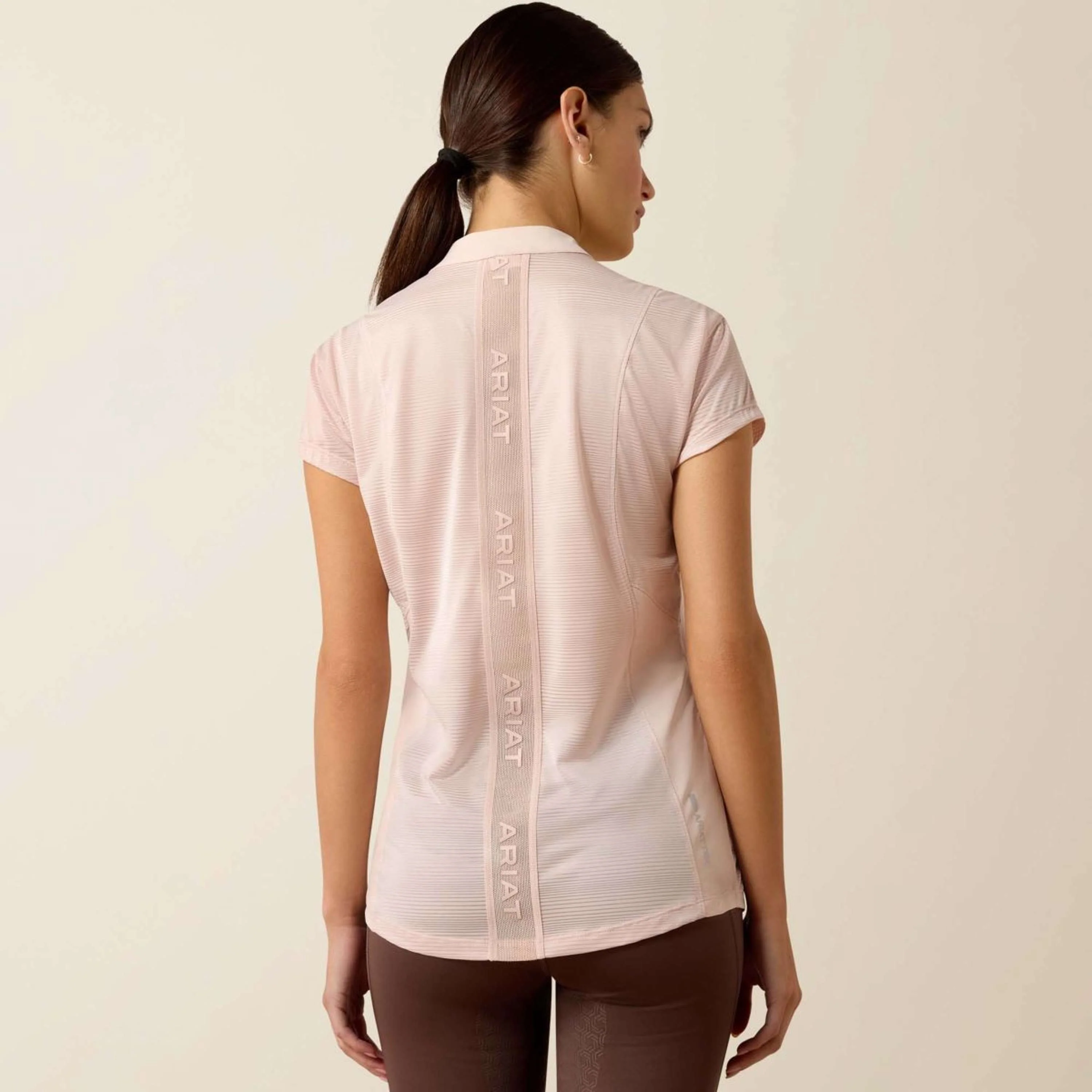 Ariat T-Shirt Breathe 1/2 Zip Femme Sepia Rose - Image 4