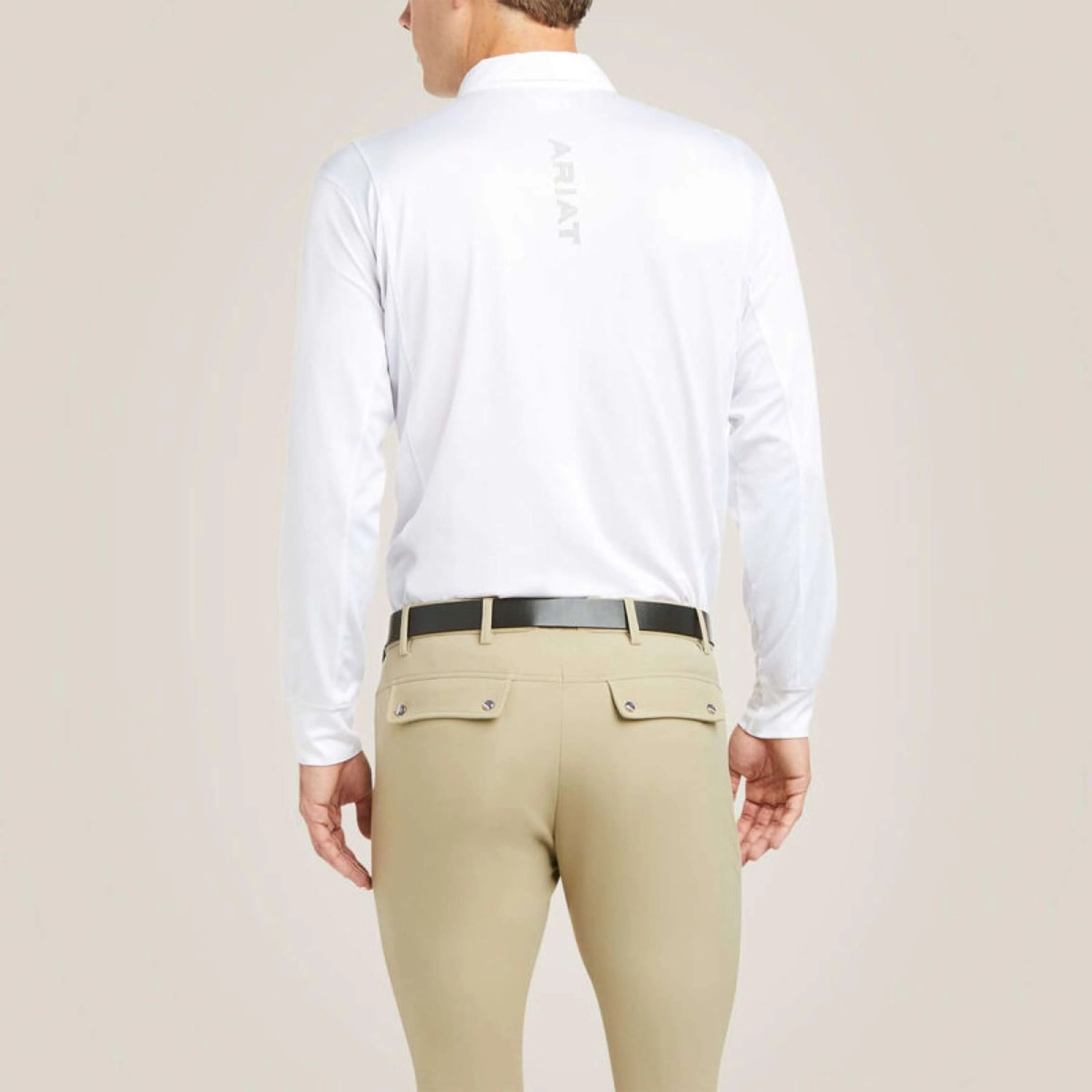 Ariat T-shirt de Concours Tek Long Sleeve Hommes Blanc - Image 3