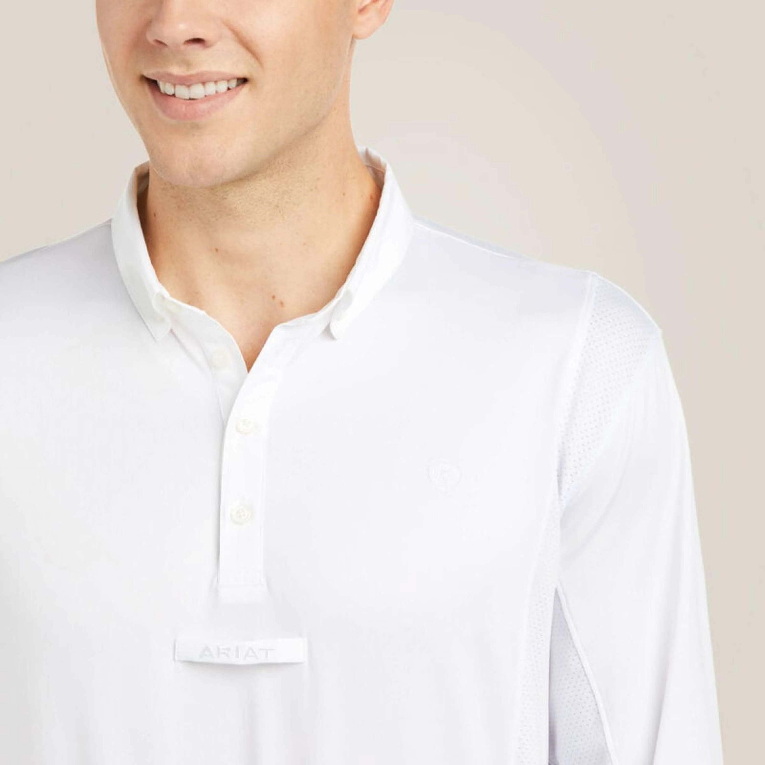 Ariat T-shirt de Concours Tek Long Sleeve Hommes Blanc - Image 4