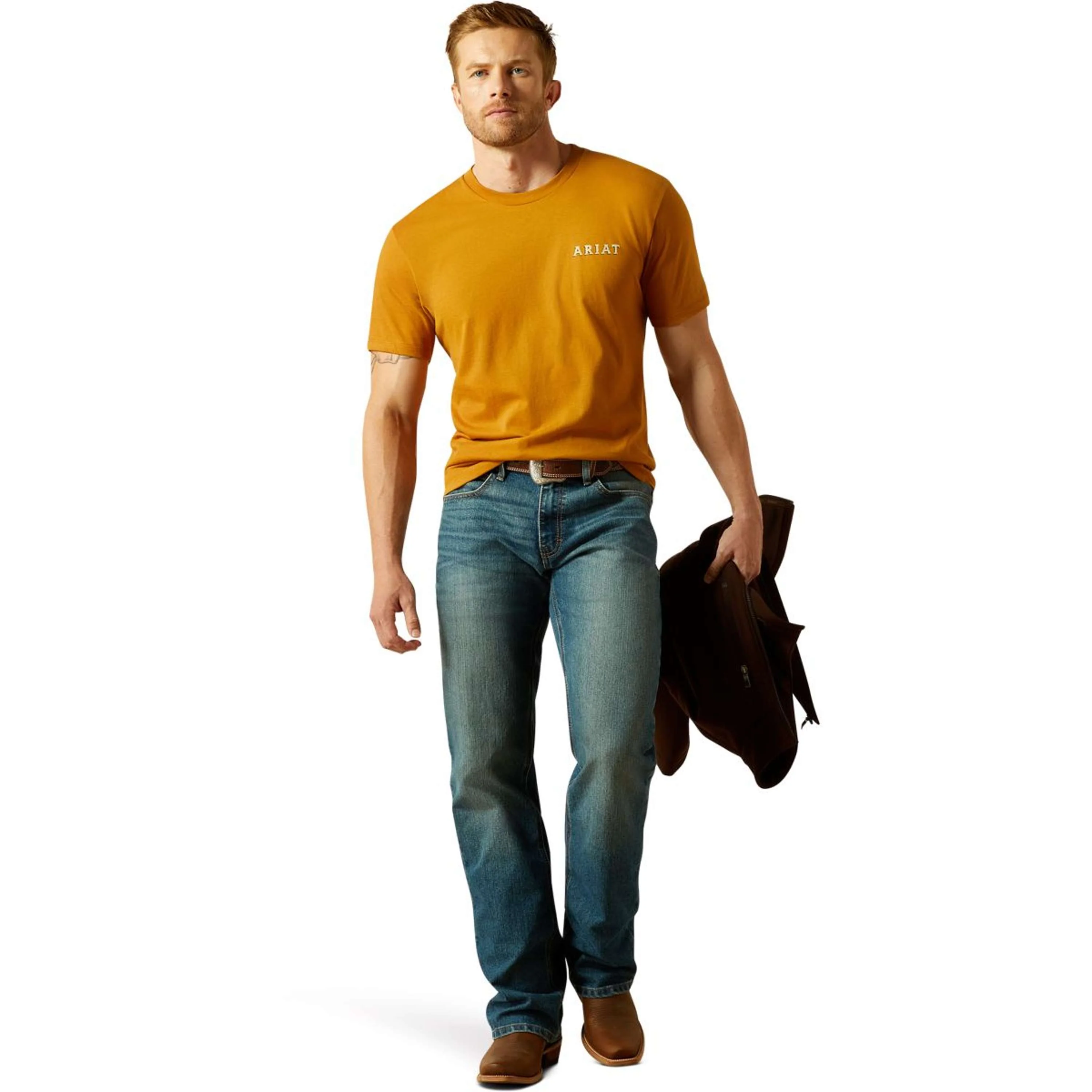 Ariat T-Shirt Scorpion Seal Hommes Orange - Image 2