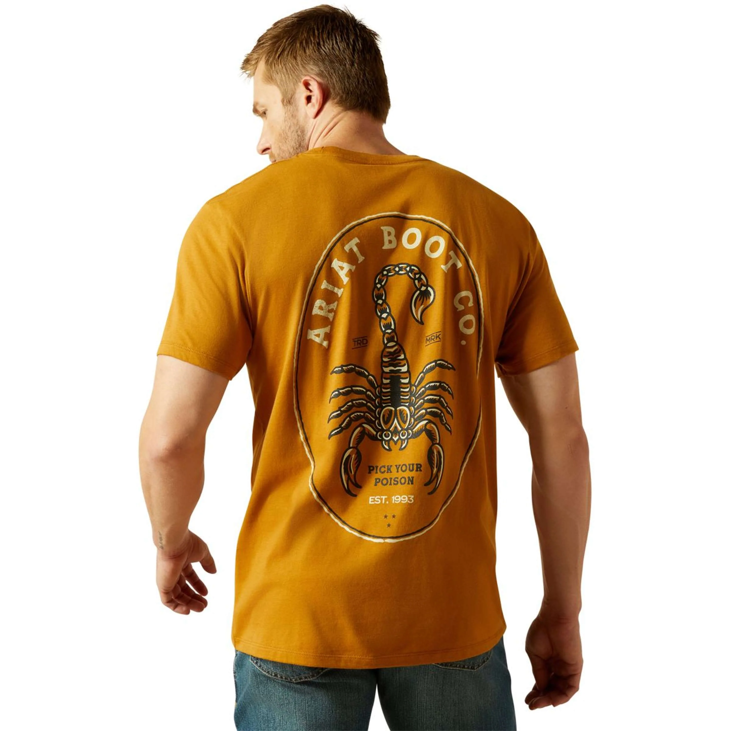 Ariat T-Shirt Scorpion Seal Hommes Orange - Image 4