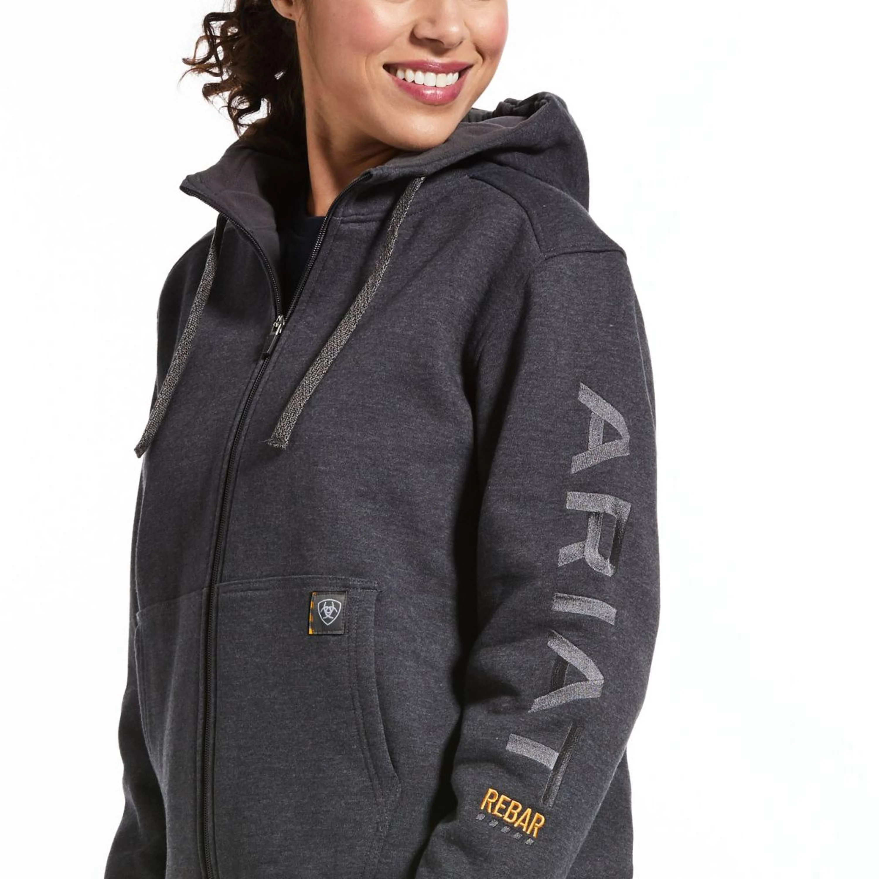 Ariat Veste Rebar All-Weather Femme Charcoal Heather - Image 2