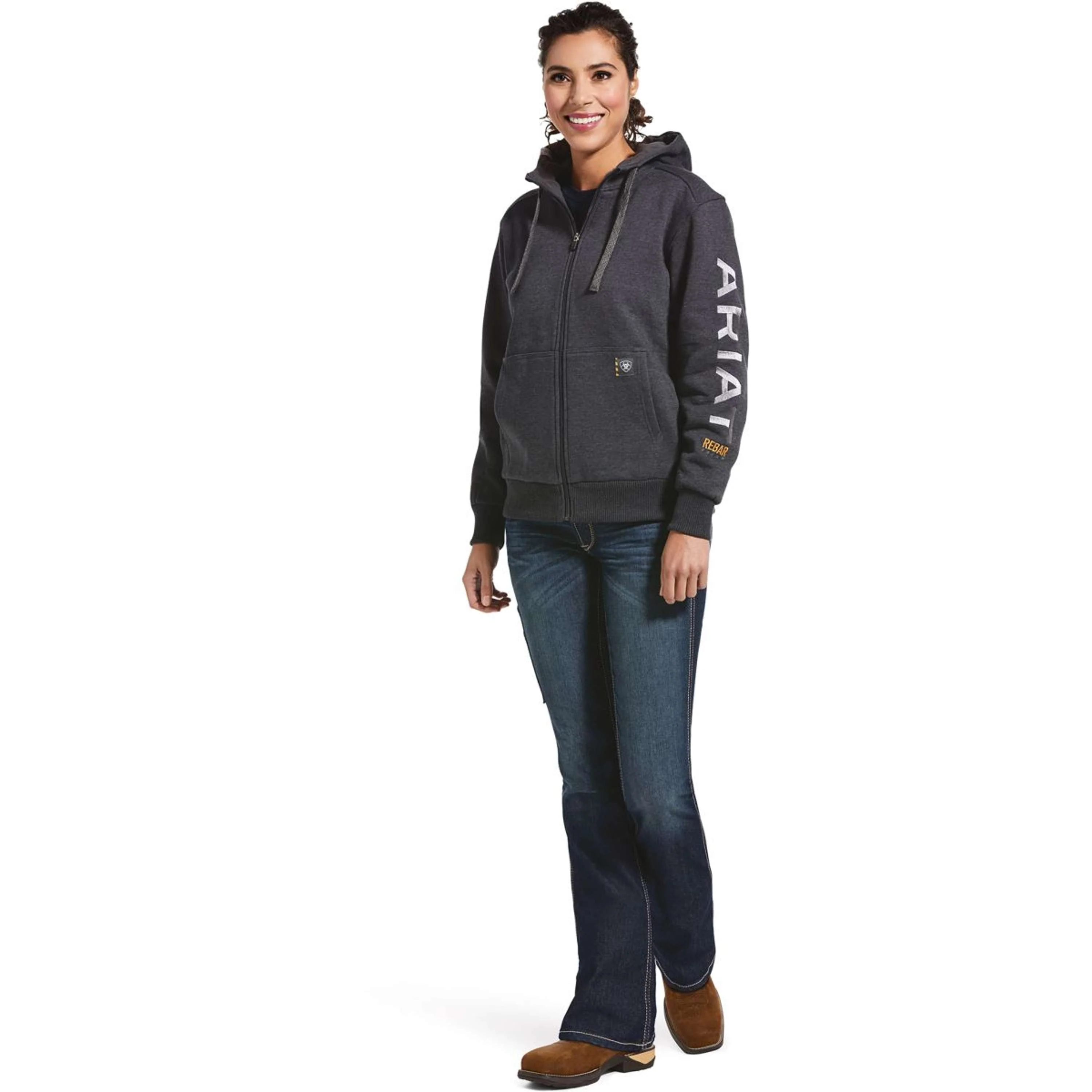 Ariat Veste Rebar All-Weather Femme Charcoal Heather - Image 3