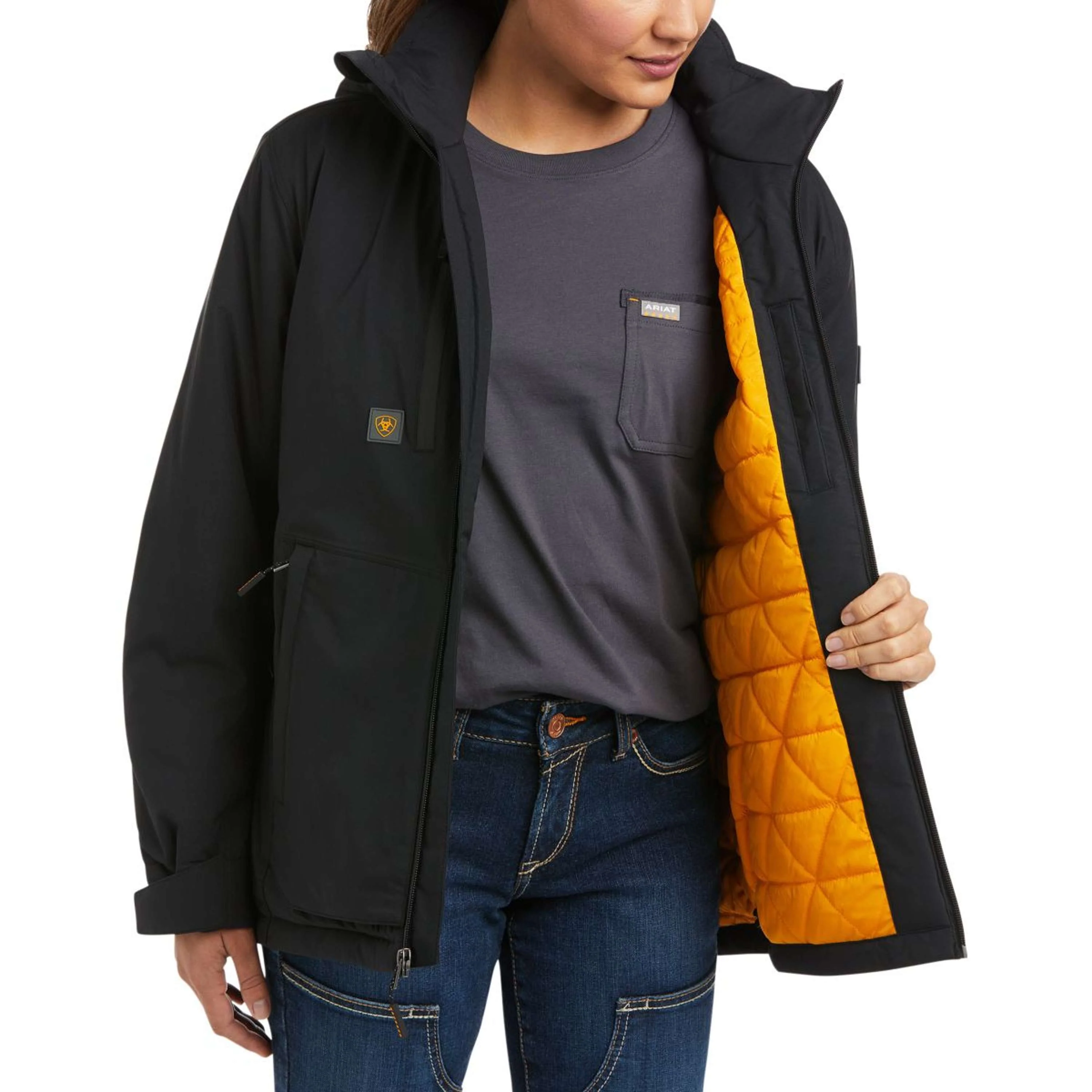Ariat Veste Rebar Storm Fighter 2.0 Waterproof Femme Noir - Image 7