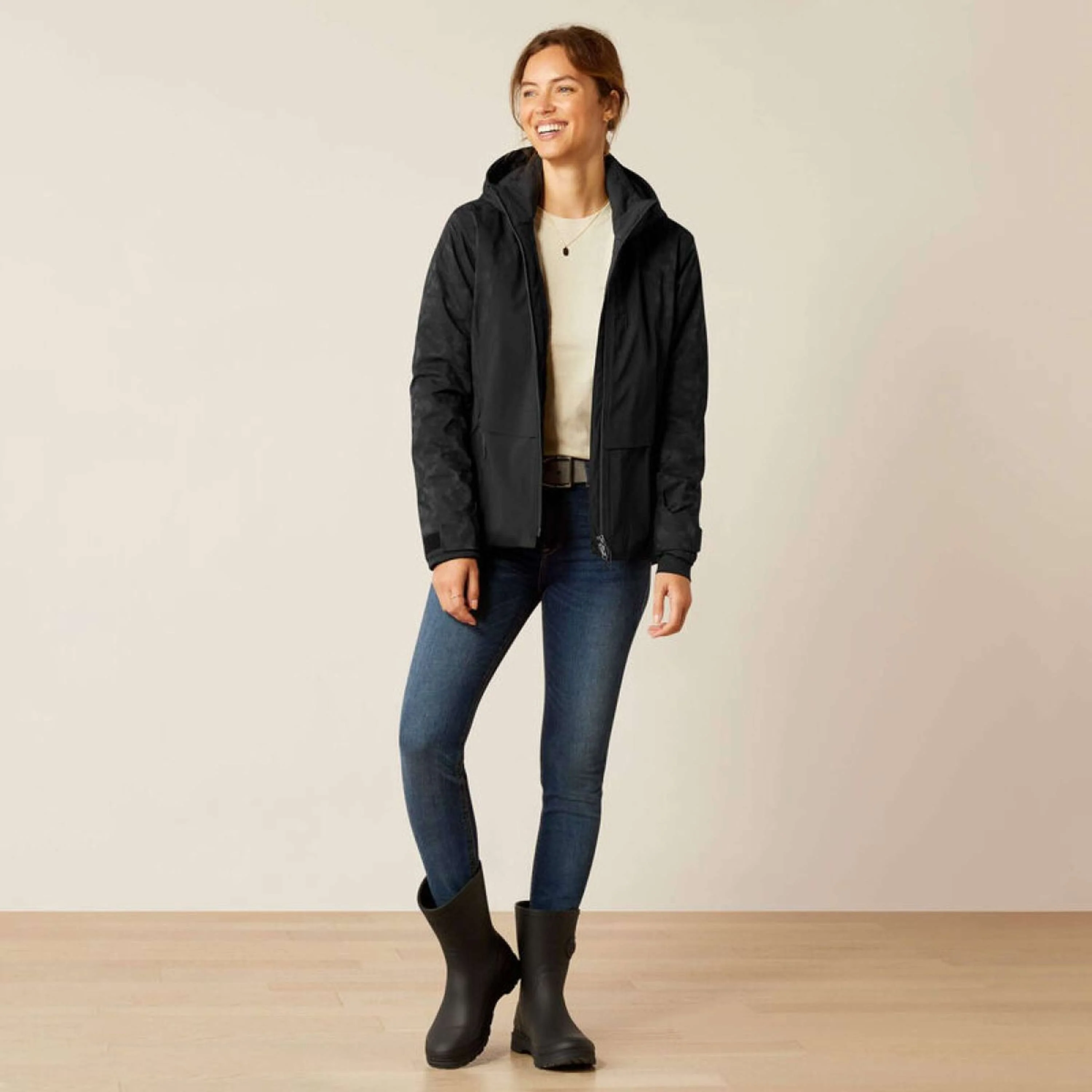 Ariat Veste Valor 2.0 Waterproof Femme Noir/Camouflage - Image 2