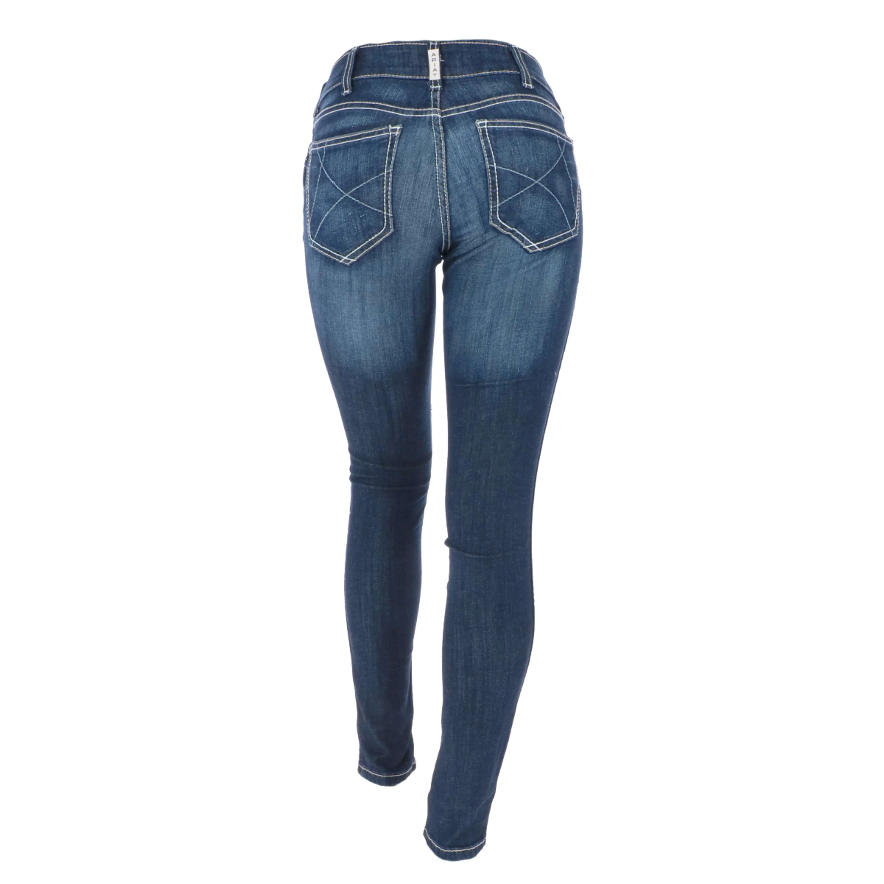 Ariat Western Denim R.E.A.L. Med Rise Skinny Ella Woman's Céleste - Image 3