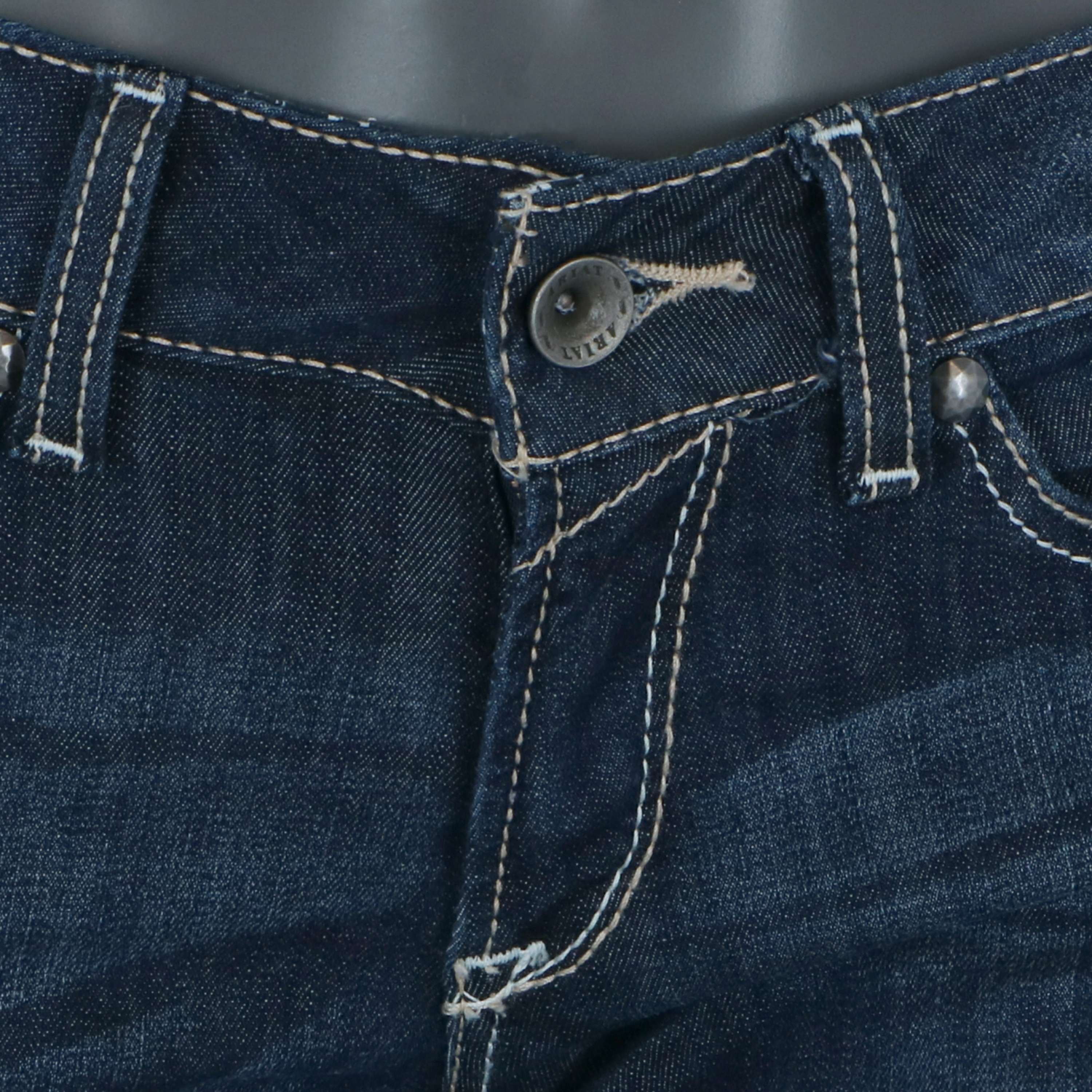 Ariat Western Denim R.E.A.L. Med Rise Skinny Ella Woman's Céleste - Image 5