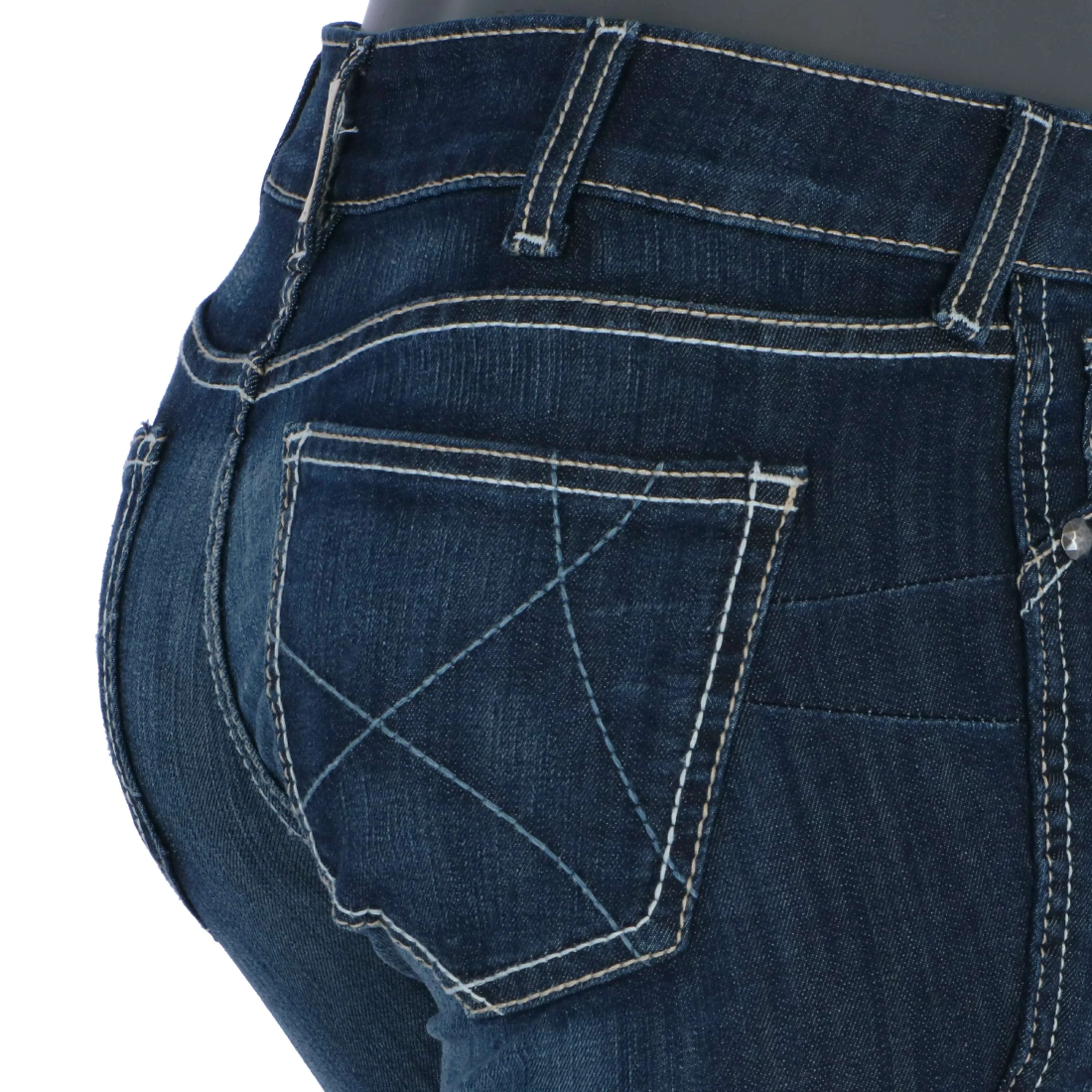 Ariat Western Denim R.E.A.L. Med Rise Skinny Ella Woman's Céleste - Image 7