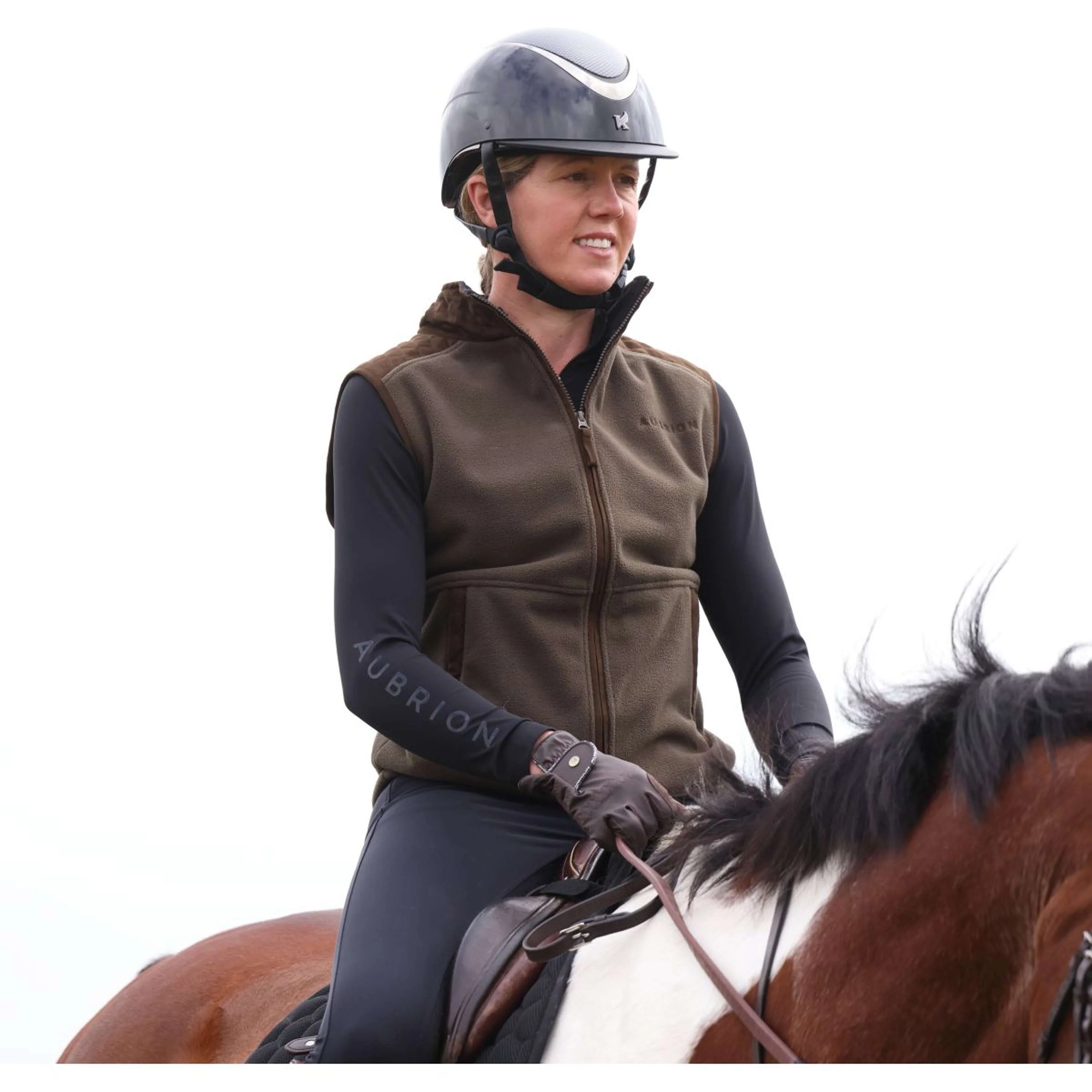 Aubrion by Shires Bodychauffant Heritage Fleece Olive foncé - Image 14