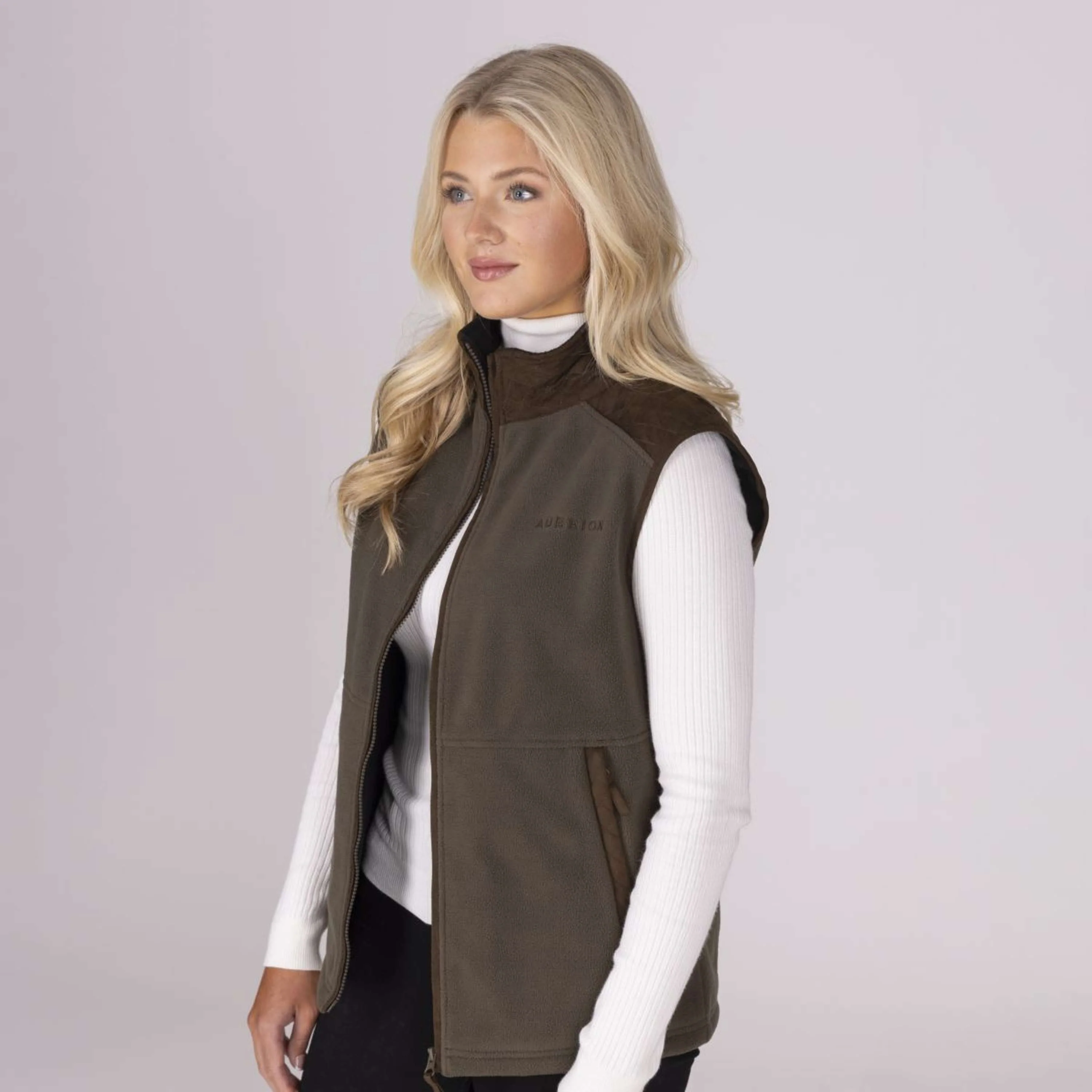Aubrion by Shires Bodychauffant Heritage Fleece Olive foncé - Image 27
