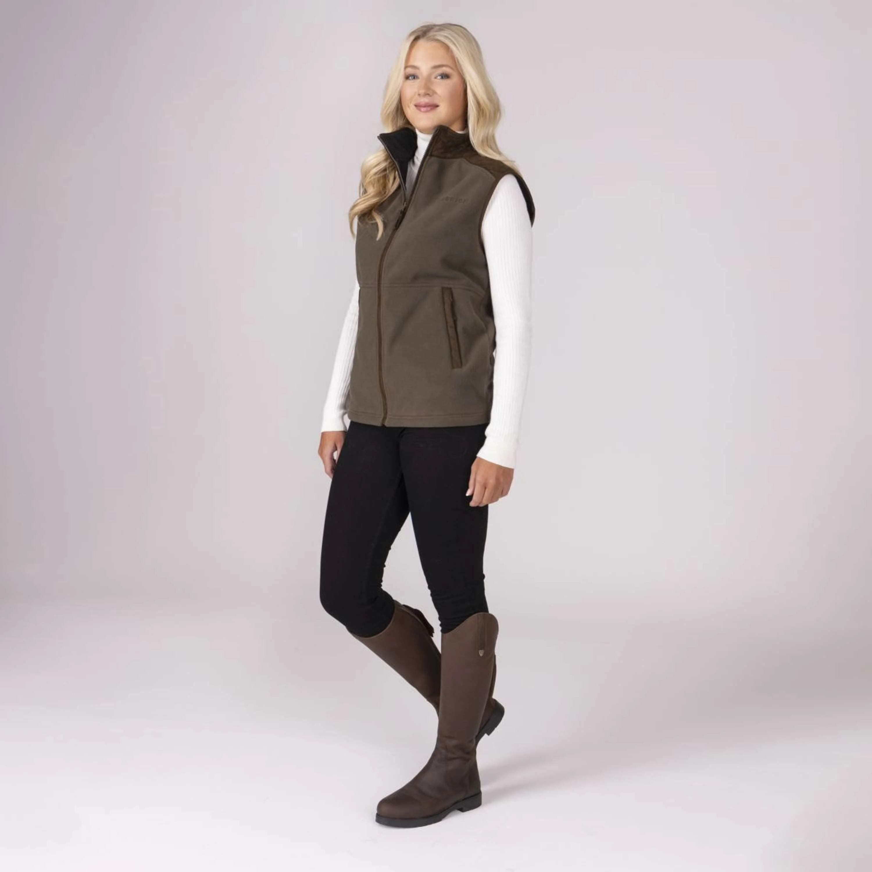 Aubrion by Shires Bodychauffant Heritage Fleece Olive foncé - Image 31