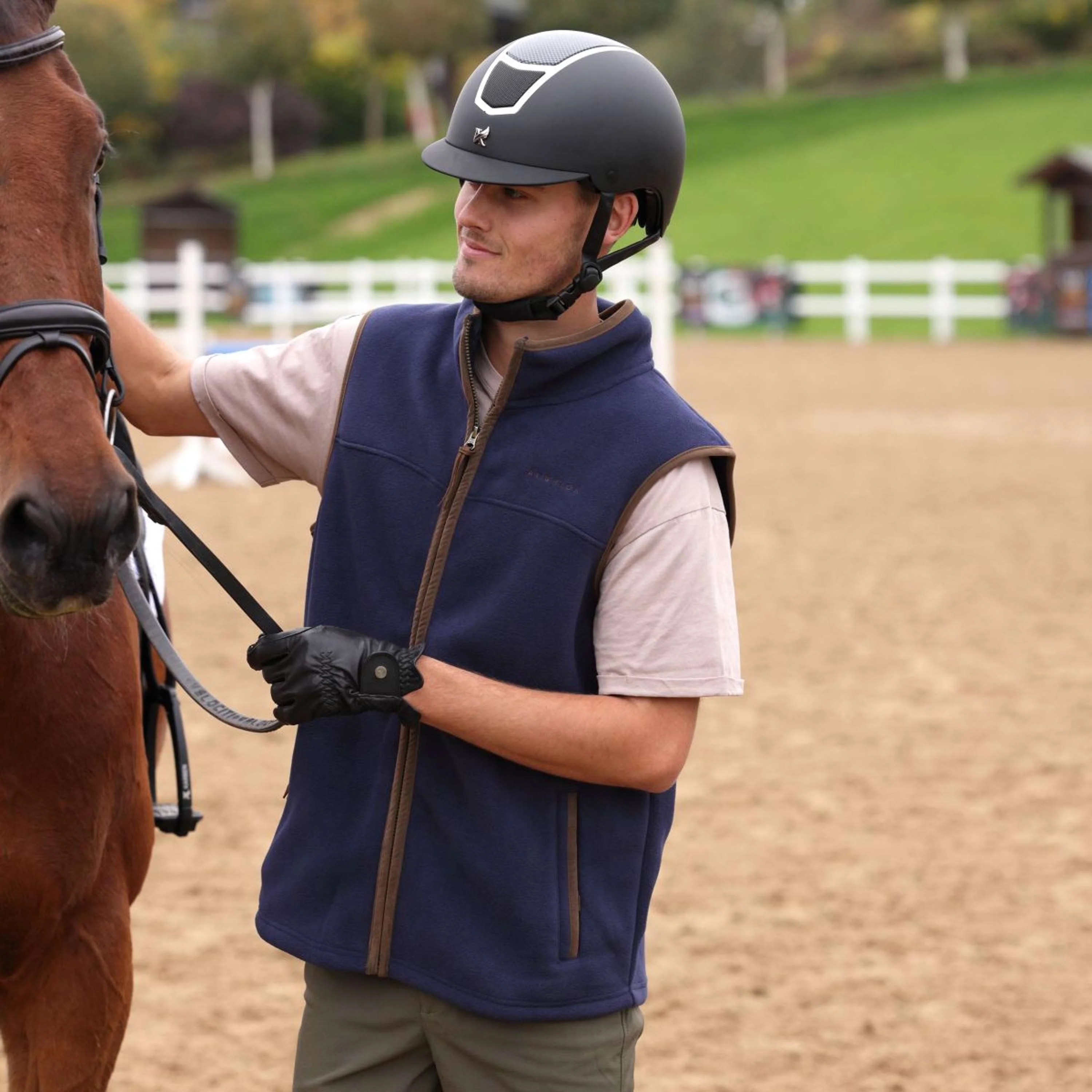 Aubrion by Shires Bodychauffant Original Fleece Hommes Marin - Image 10