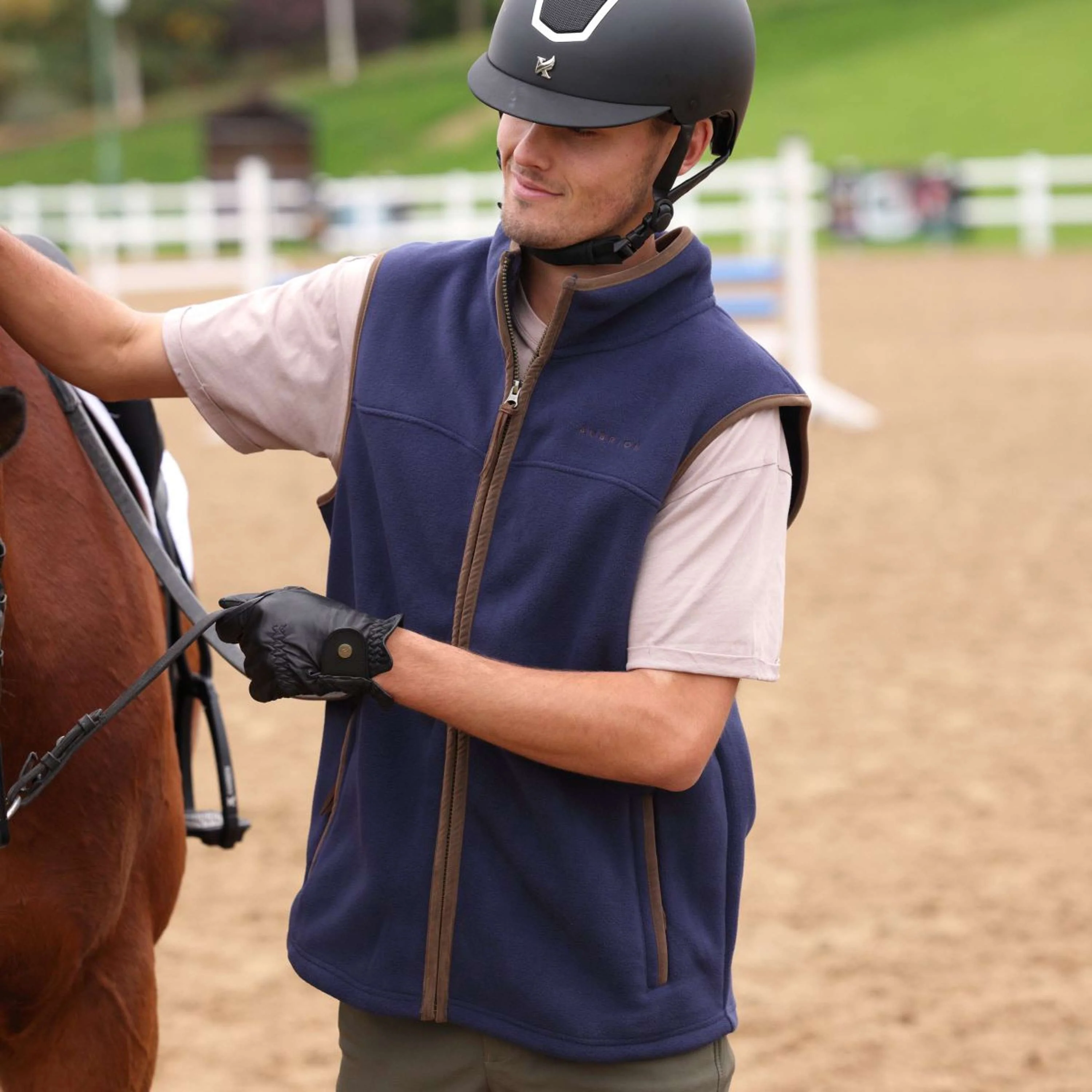 Aubrion by Shires Bodychauffant Original Fleece Hommes Marin - Image 8