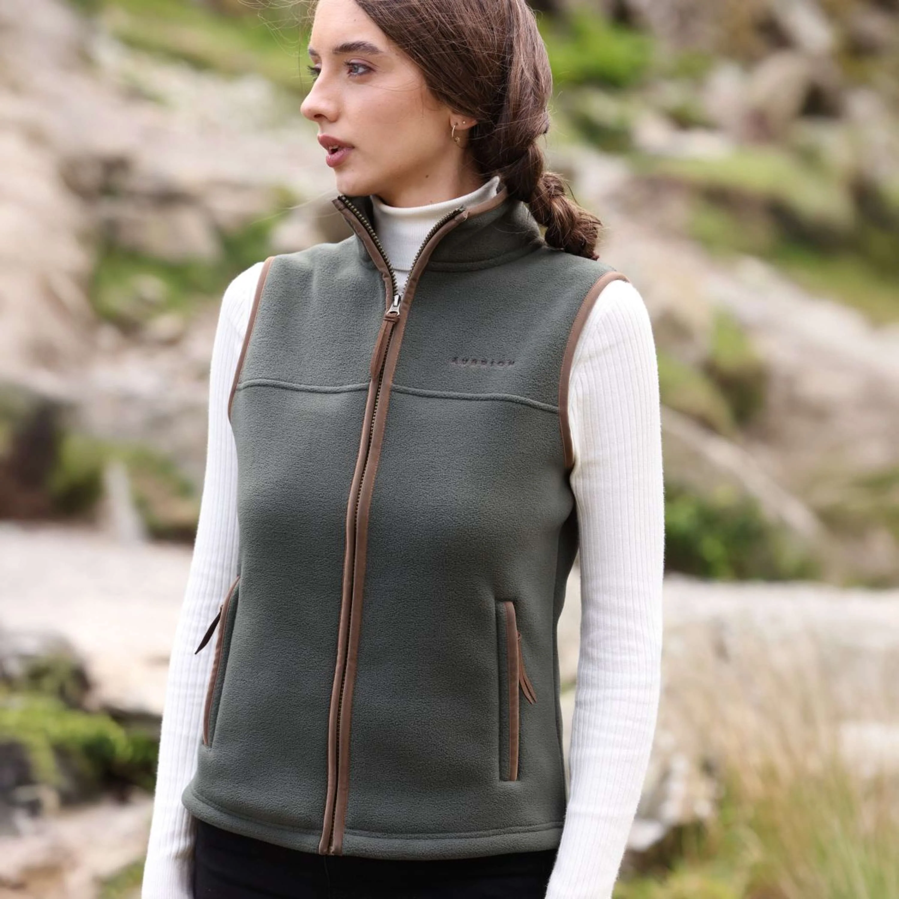 Aubrion by Shires Bodychauffant Original Fleece Vert - Image 2