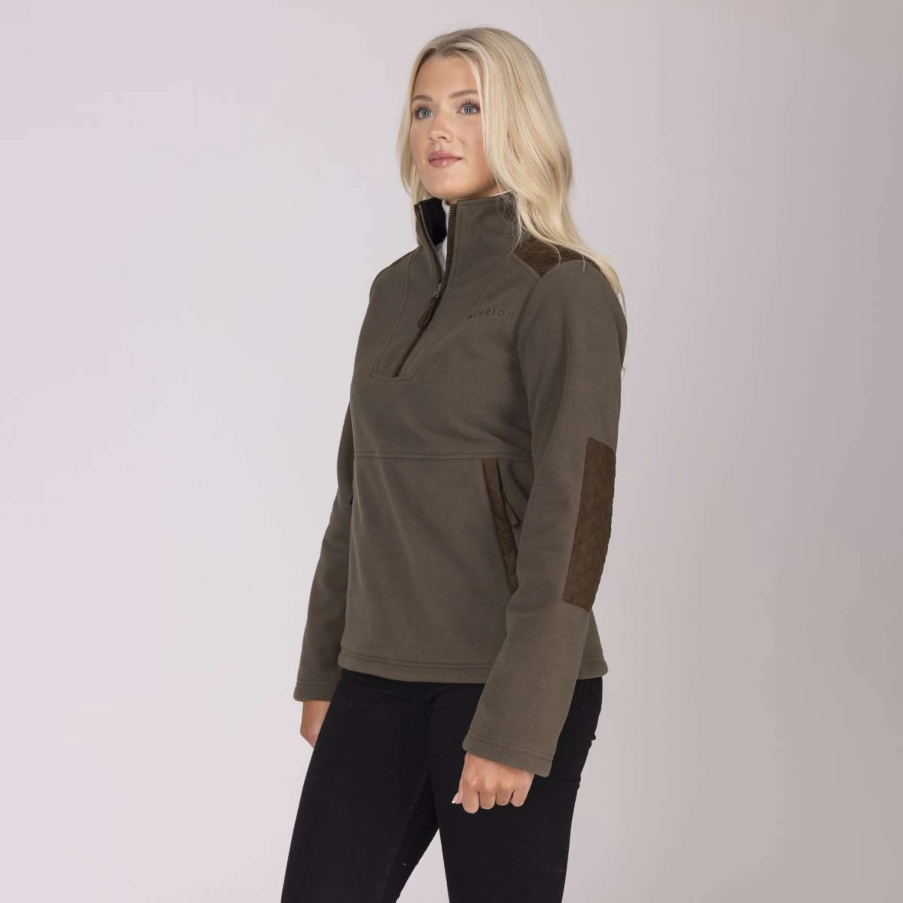 Aubrion by Shires Pull Heritage Fleece Olive foncé - Image 32