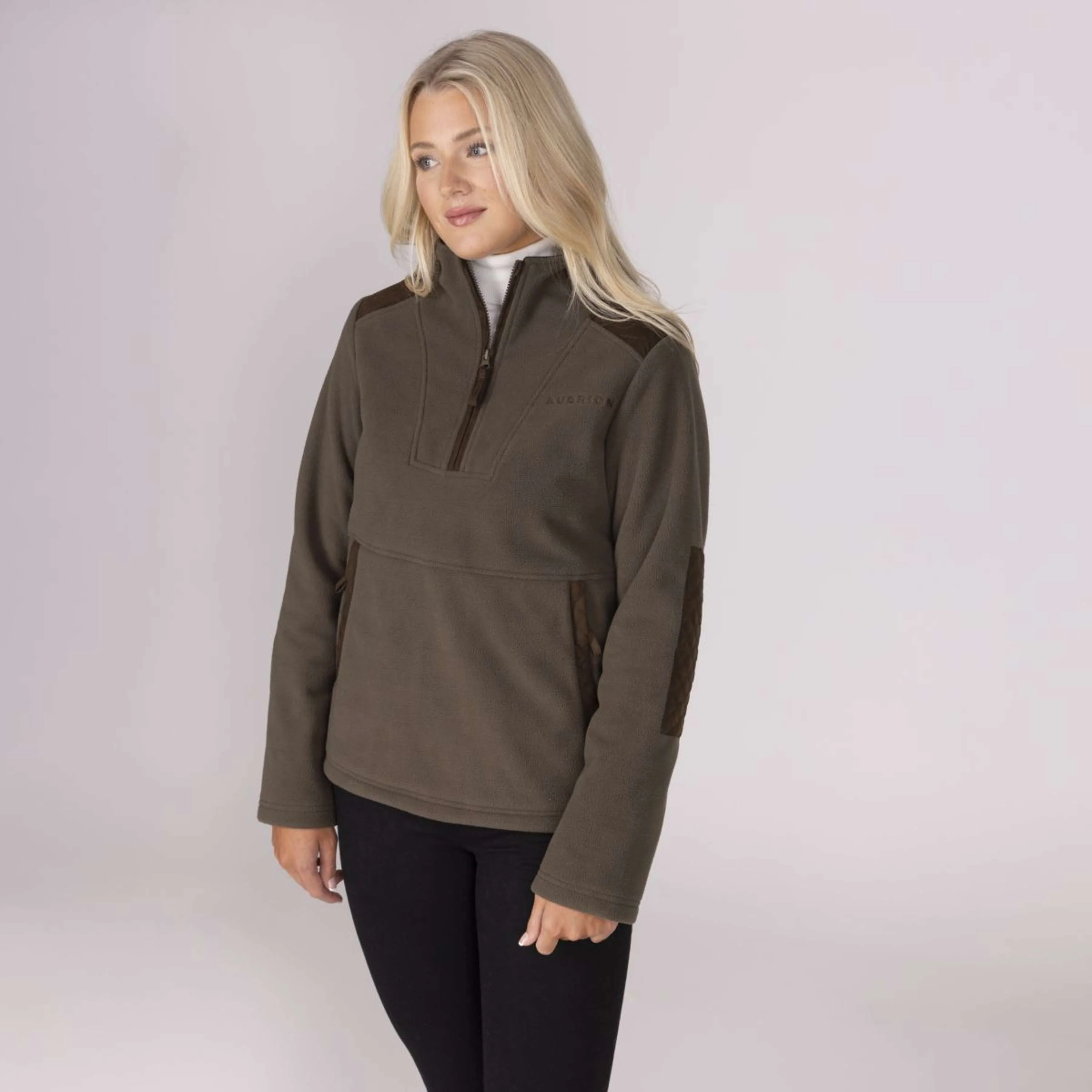 Aubrion by Shires Pull Heritage Fleece Olive foncé - Image 35