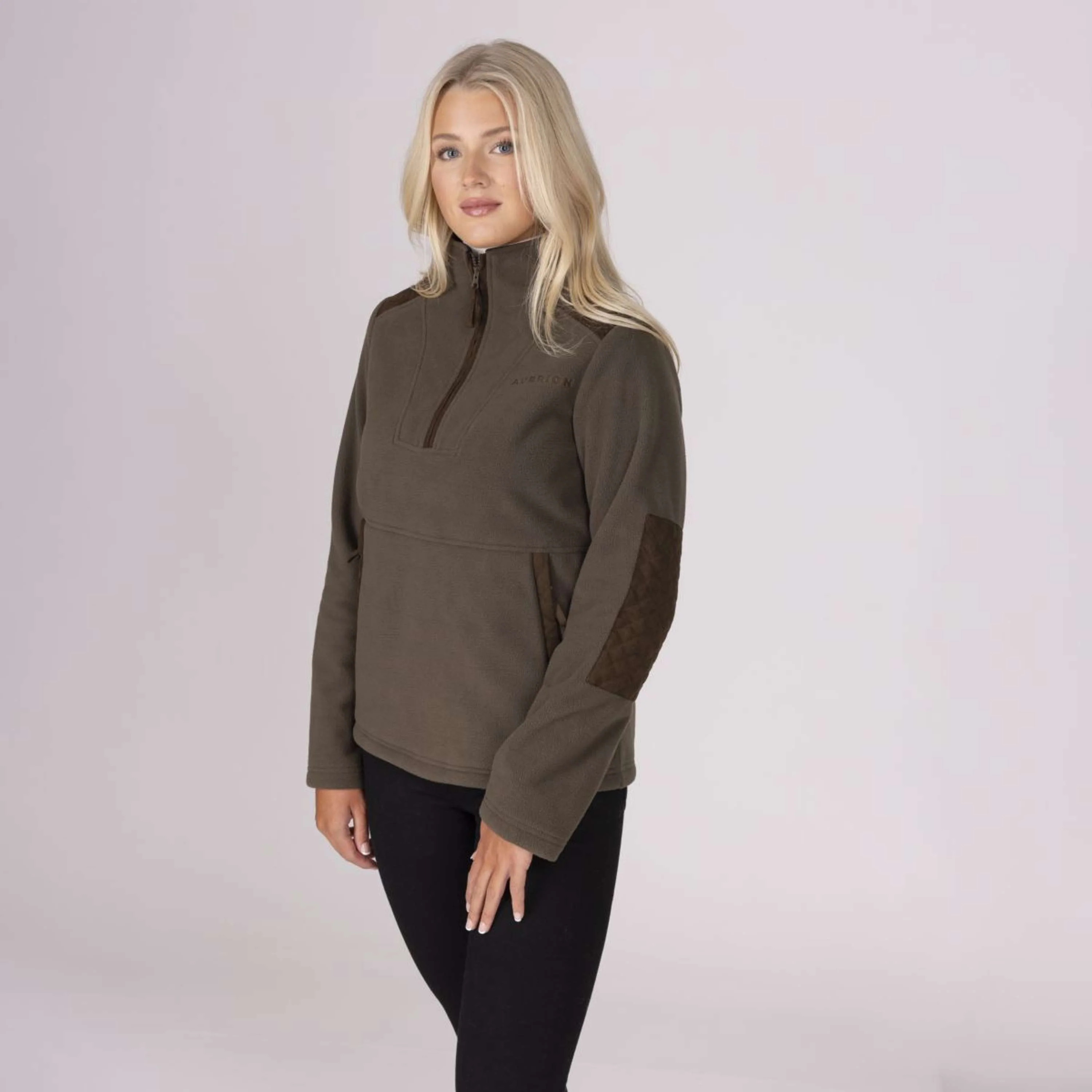 Aubrion by Shires Pull Heritage Fleece Olive foncé - Image 36