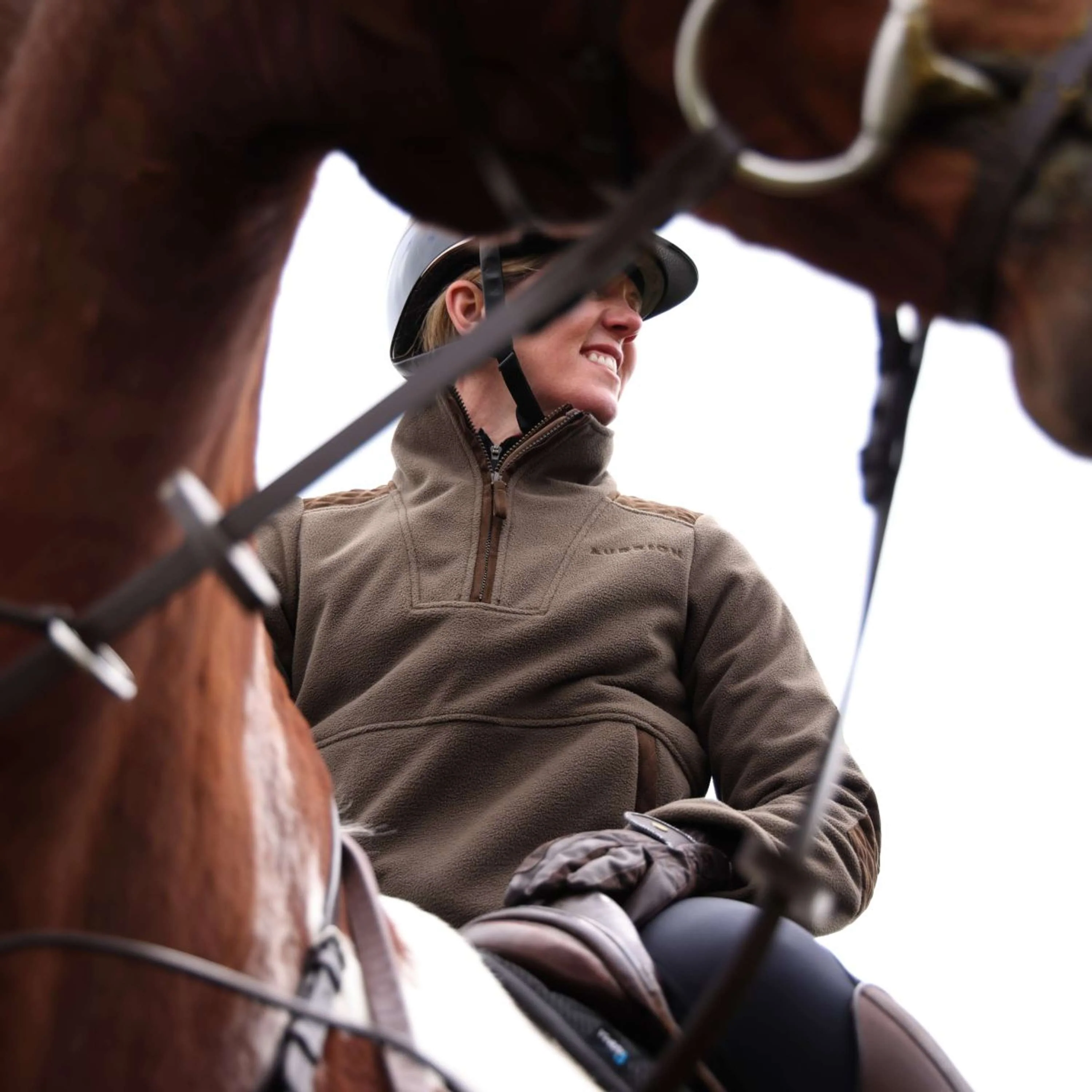 Aubrion by Shires Pull Heritage Fleece Olive foncé - Image 52
