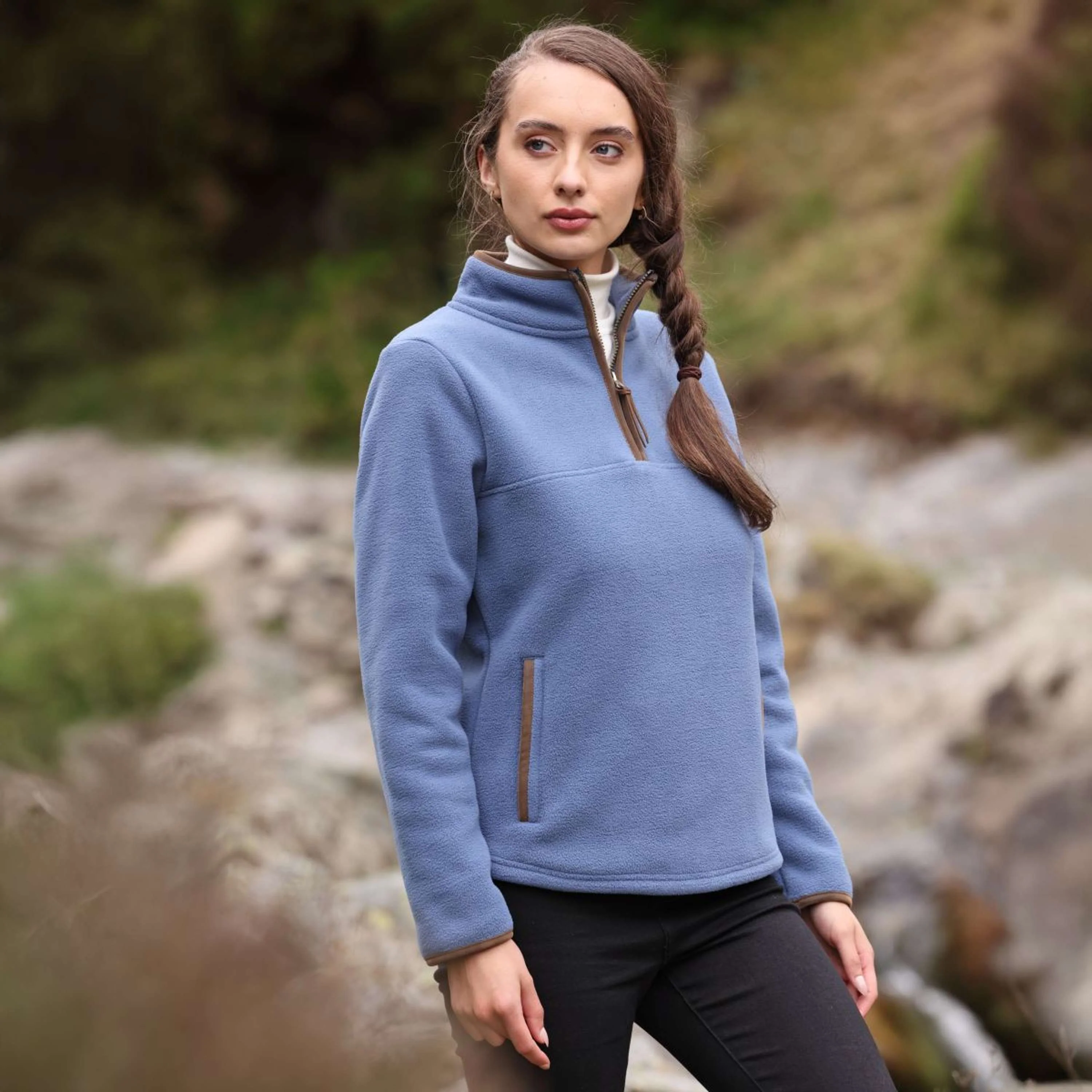 Aubrion by Shires Pull Original Fleece Bleu - Image 12