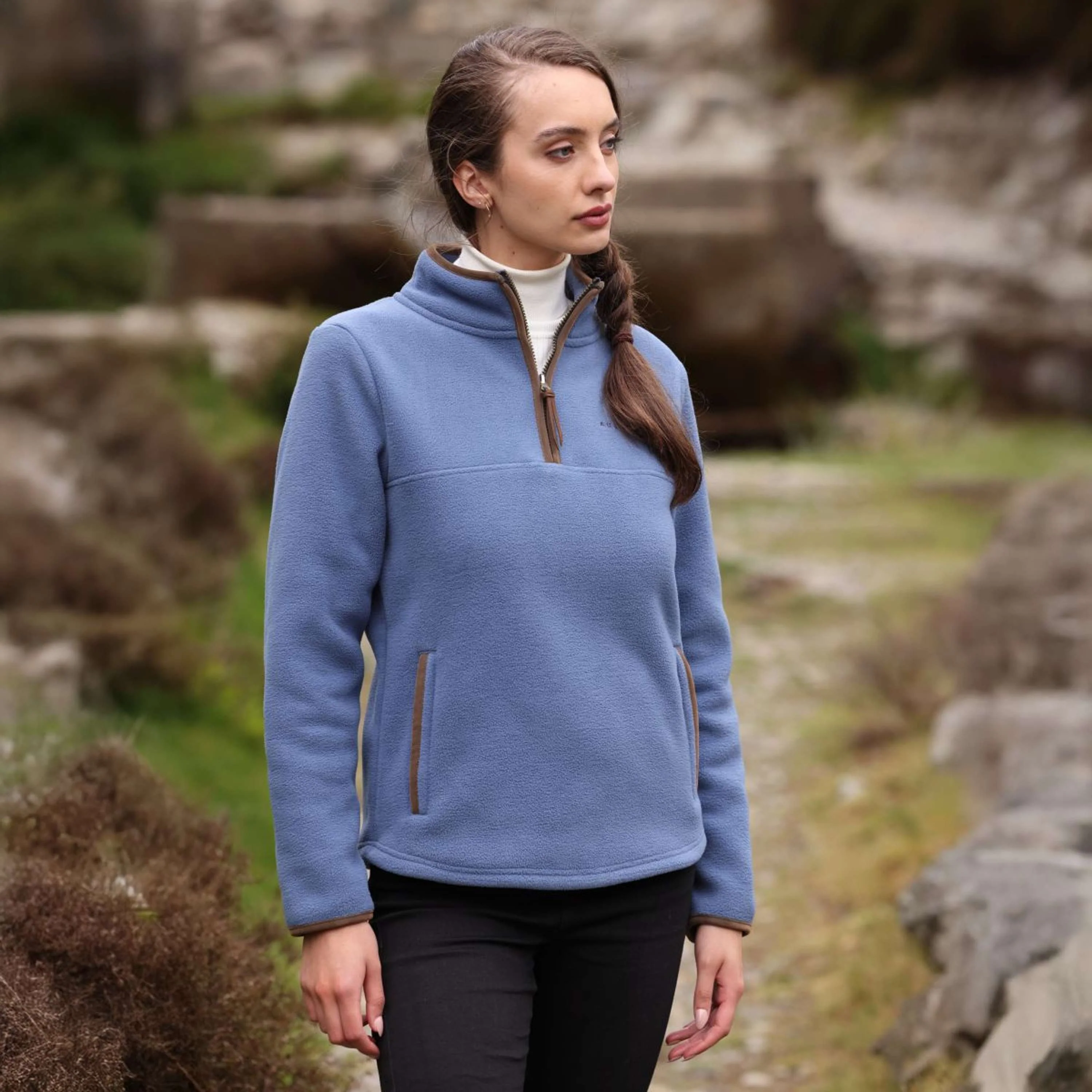 Aubrion by Shires Pull Original Fleece Bleu - Image 13